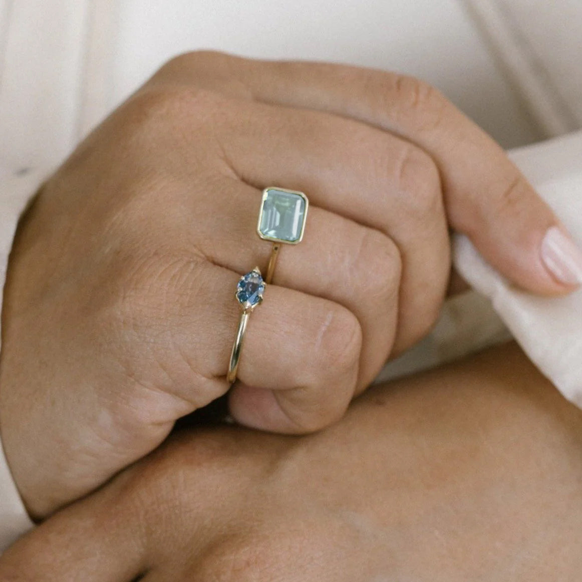 AQUAMARINE JULIA BIRTHSTONE RING