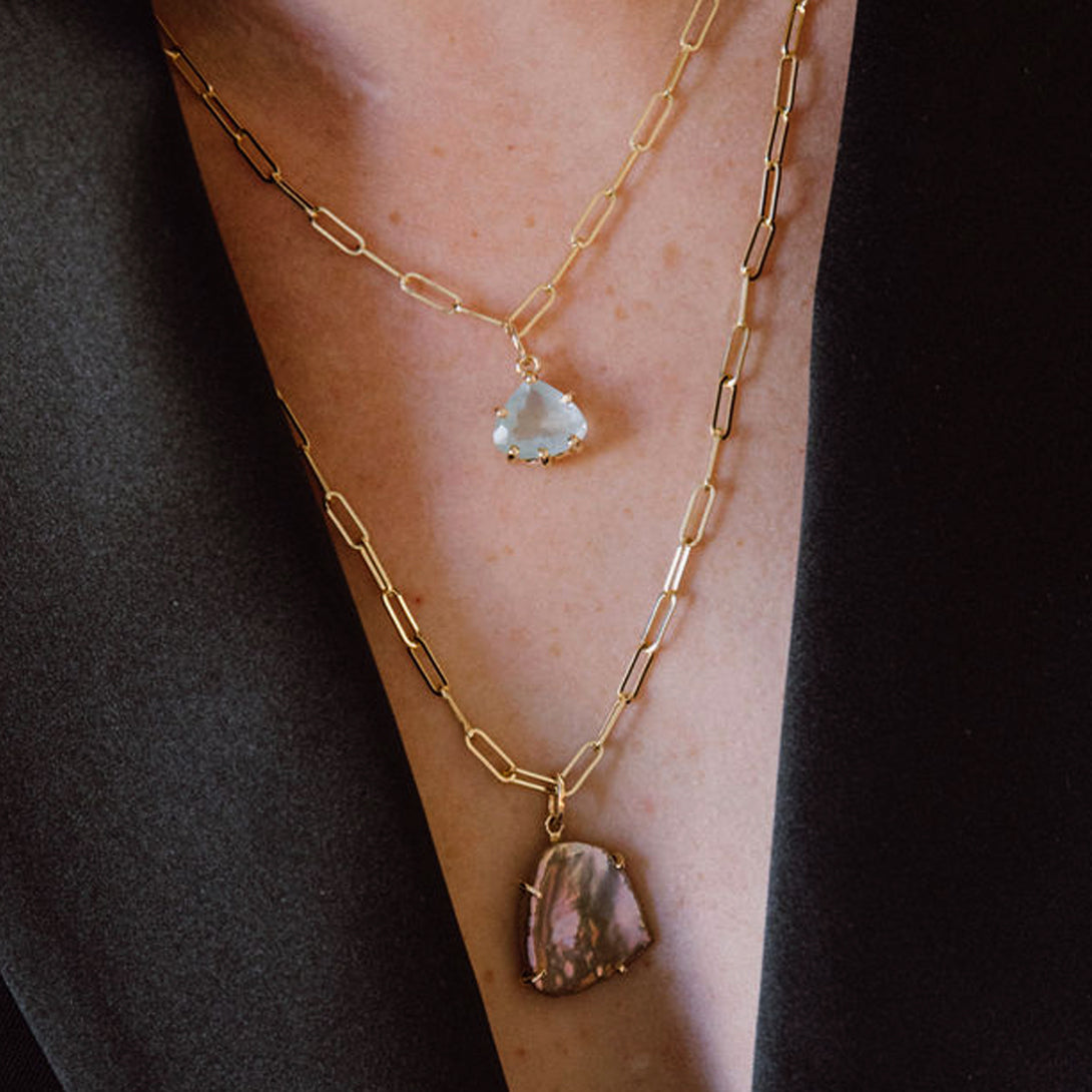 Aquamarine Pear Shaped Charm