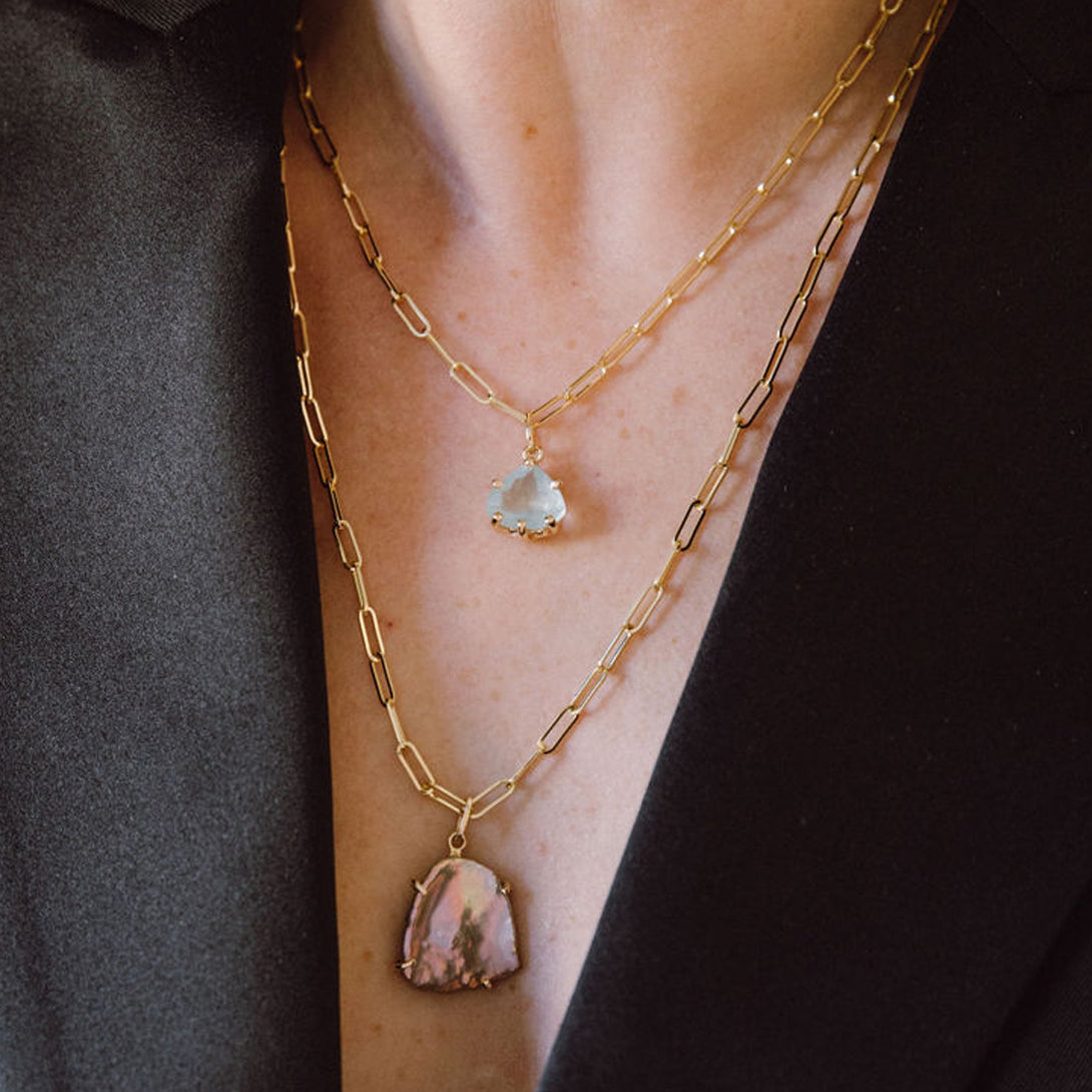 Aquamarine Pear Shaped Charm