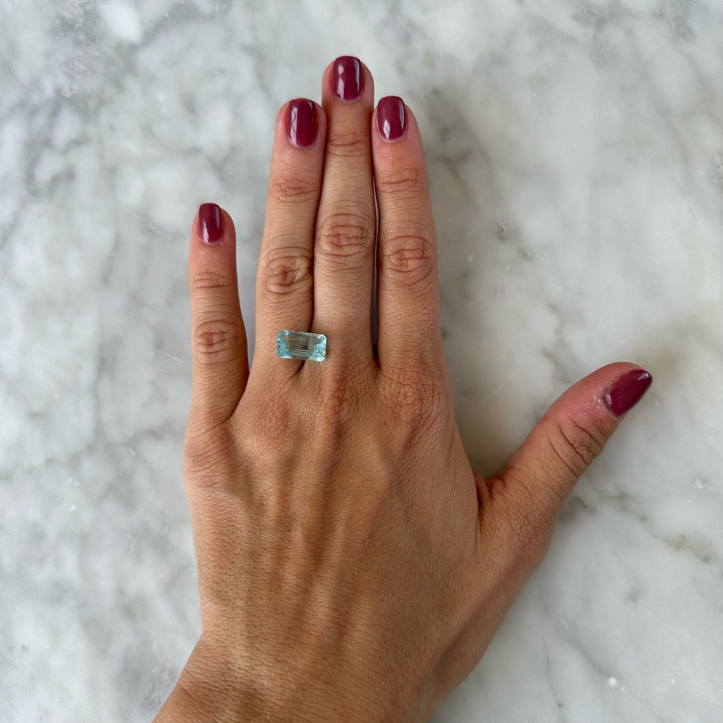 BESPOKE AQUAMARINE EMERALD CUT RING
