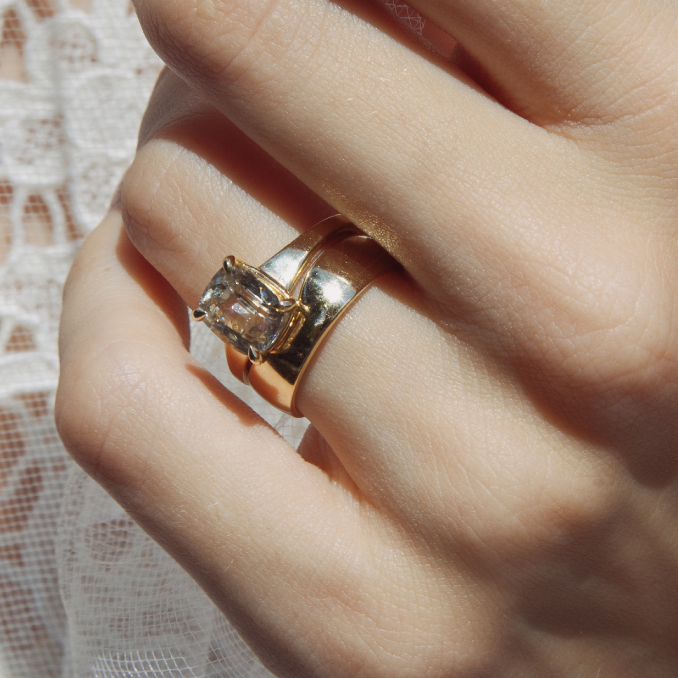 Classic Shadow Wedding Band