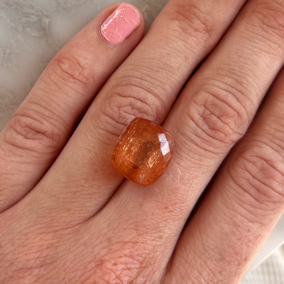 BESPOKE 13.58CT IMPERIAL TOPAZ RING