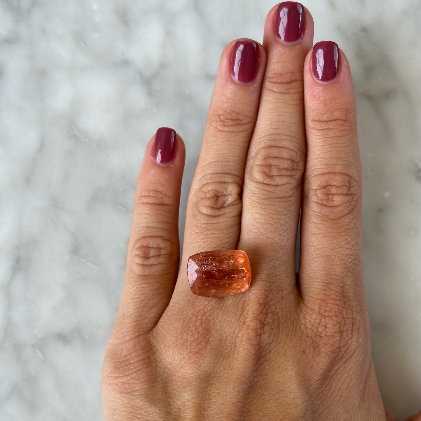 BESPOKE IMPERIAL TOPAZ CUSHION CUT RING