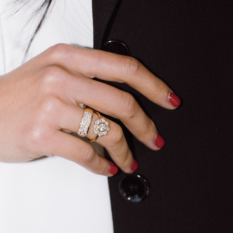 Diamond Flower Ring