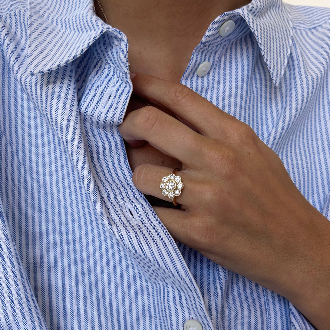 Diamond Flower Ring