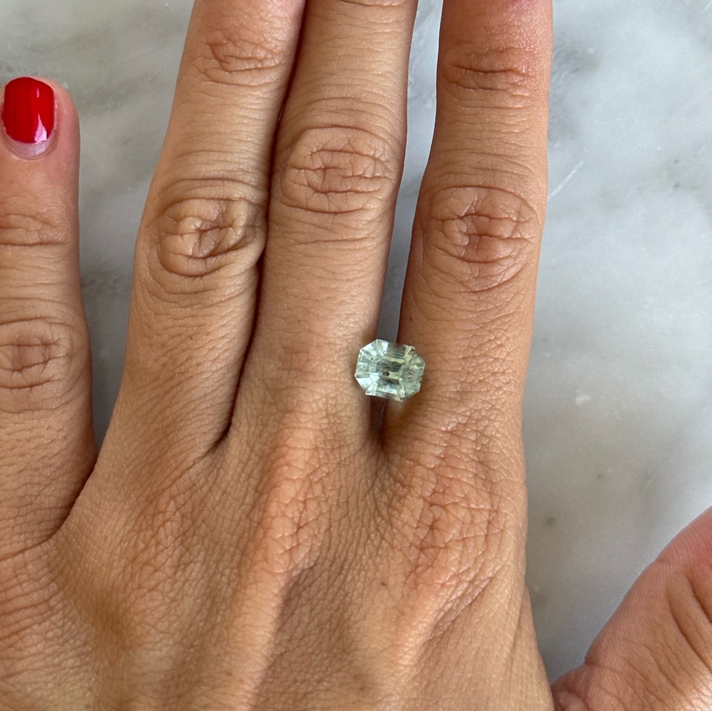 BESPOKE 2.20CT GREEN BERYL RING