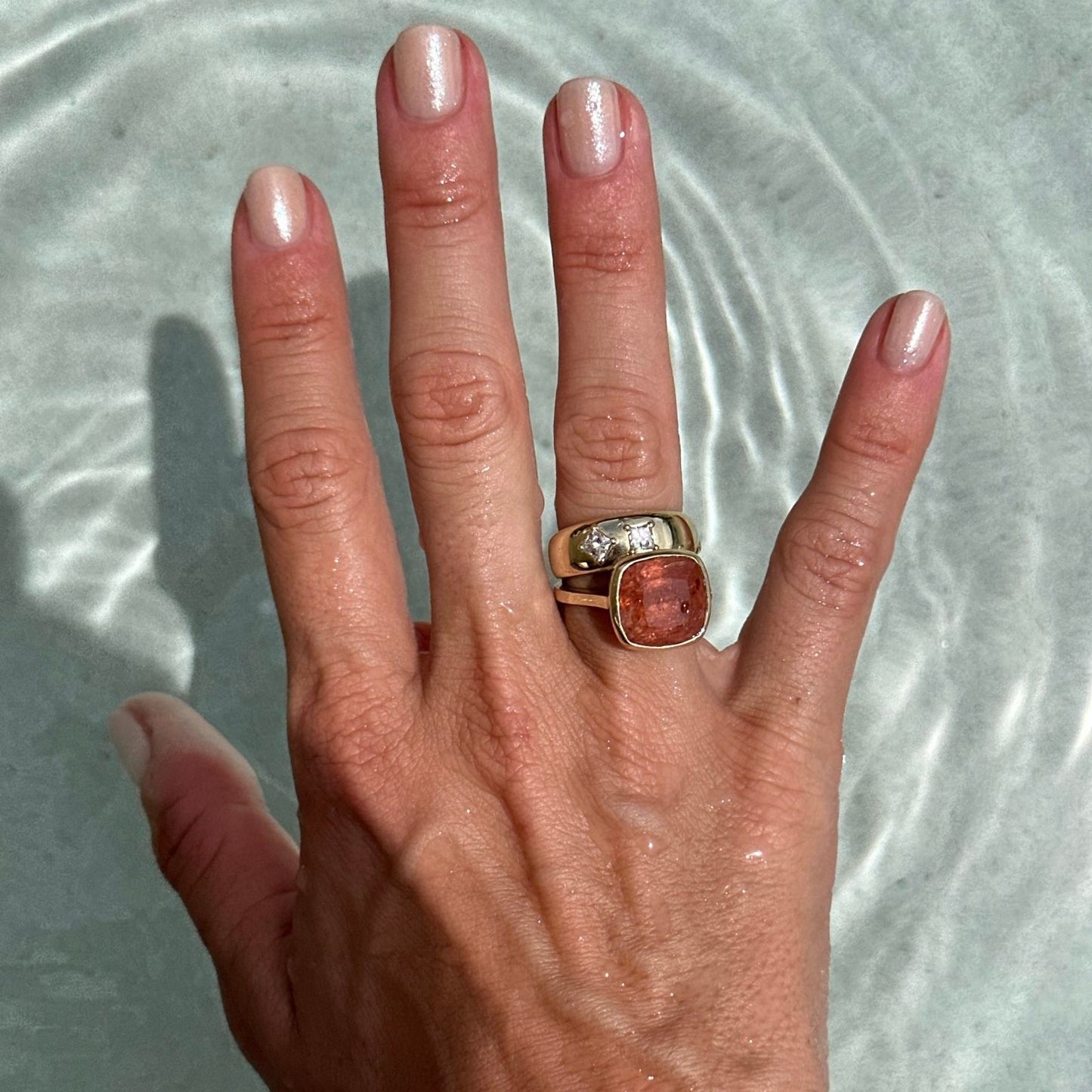 BESPOKE IMPERIAL TOPAZ CUSHION CUT RING