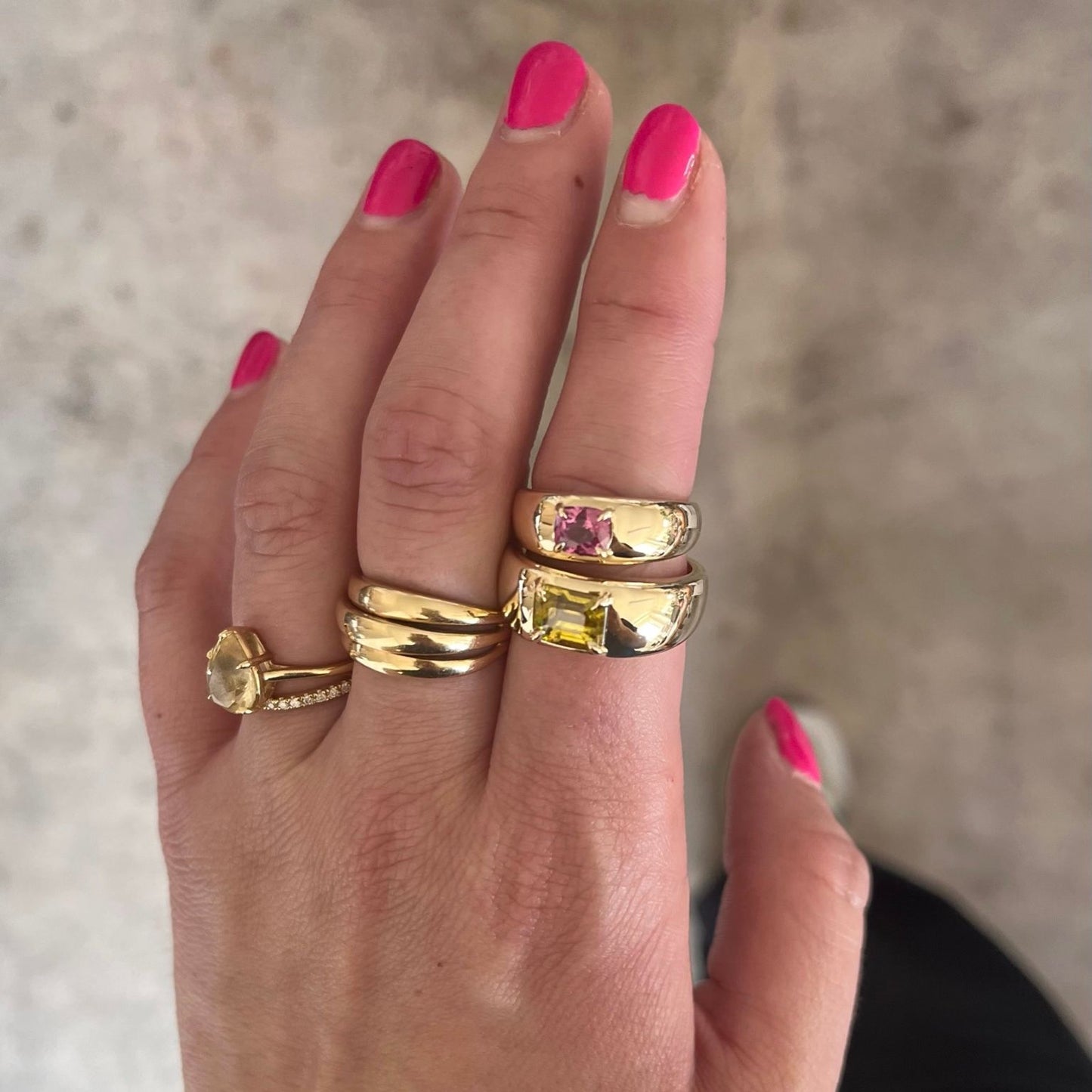BESPOKE EMERALD CUT SPHENE RING