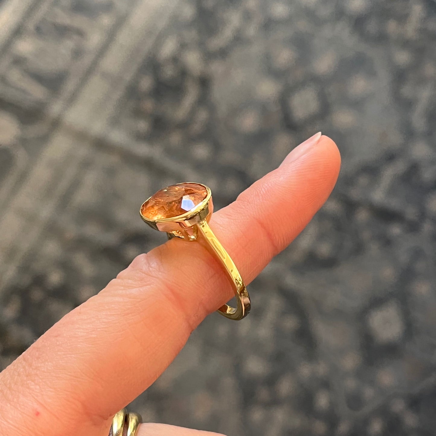 BESPOKE 3.65CT OVAL IMPERIAL TOPAZ RING