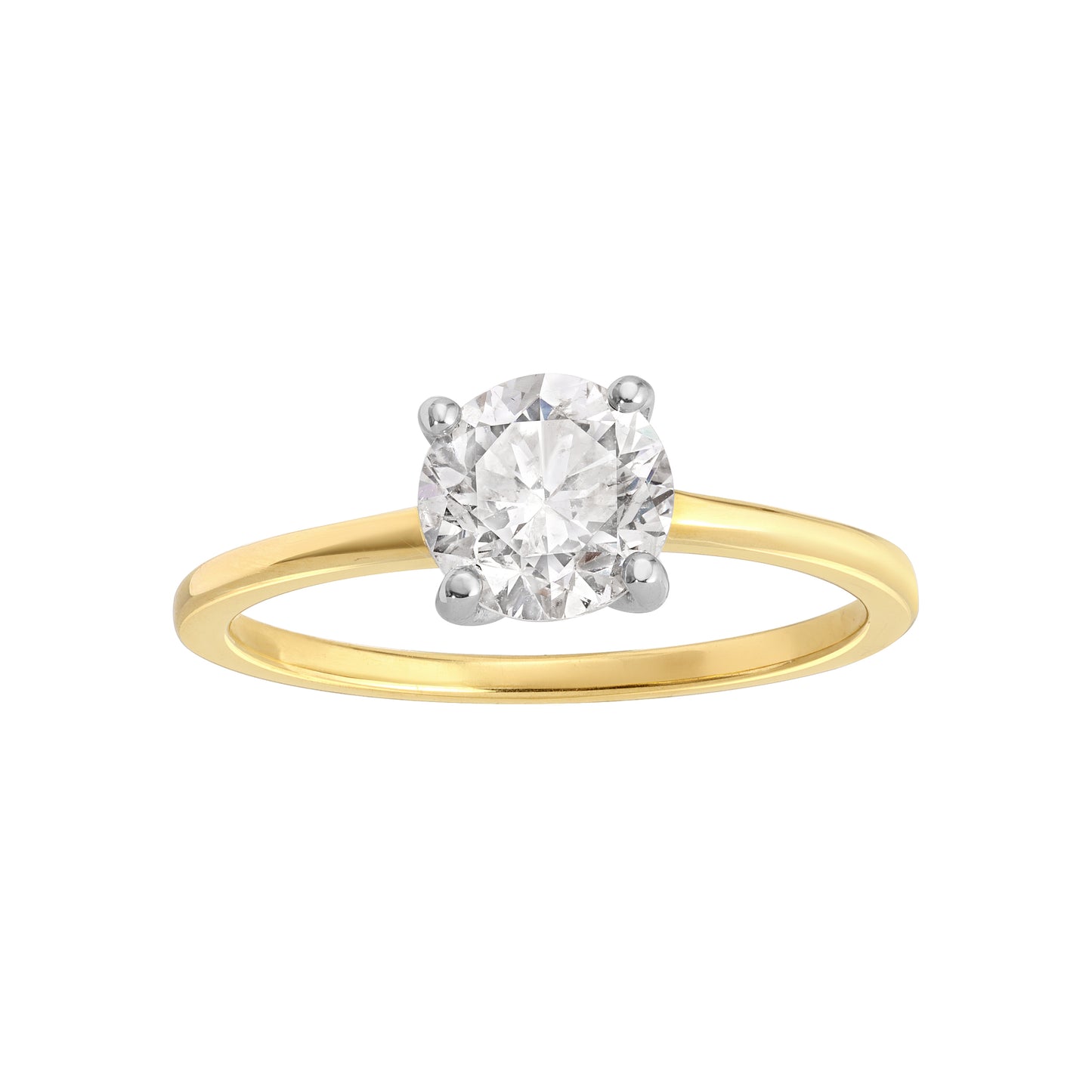 DIAMOND SOLITAIRE YELLOW GOLD RING