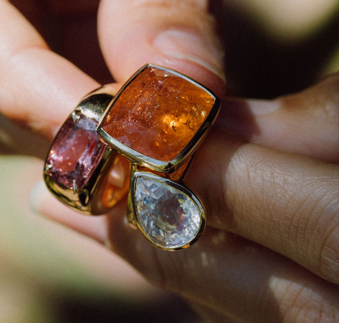 IMPERIAL TOPAZ BEZEL RING