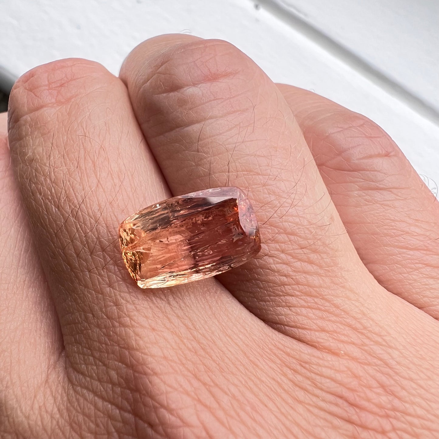 BESPOKE 6.31CT IMPERIAL TOPAZ RING