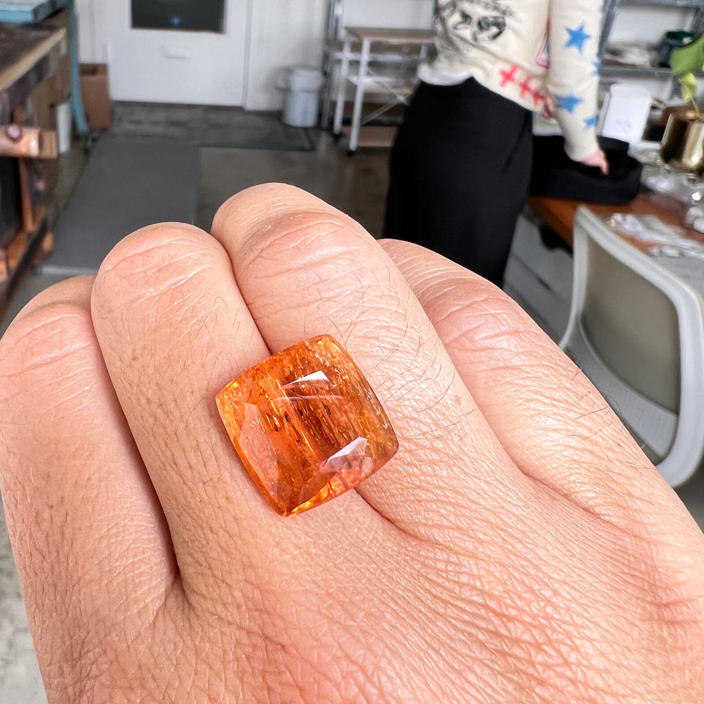 BESPOKE 15.25CT IMPERIAL TOPAZ RING