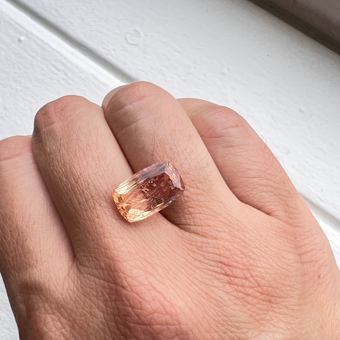BESPOKE 6.31CT IMPERIAL TOPAZ RING