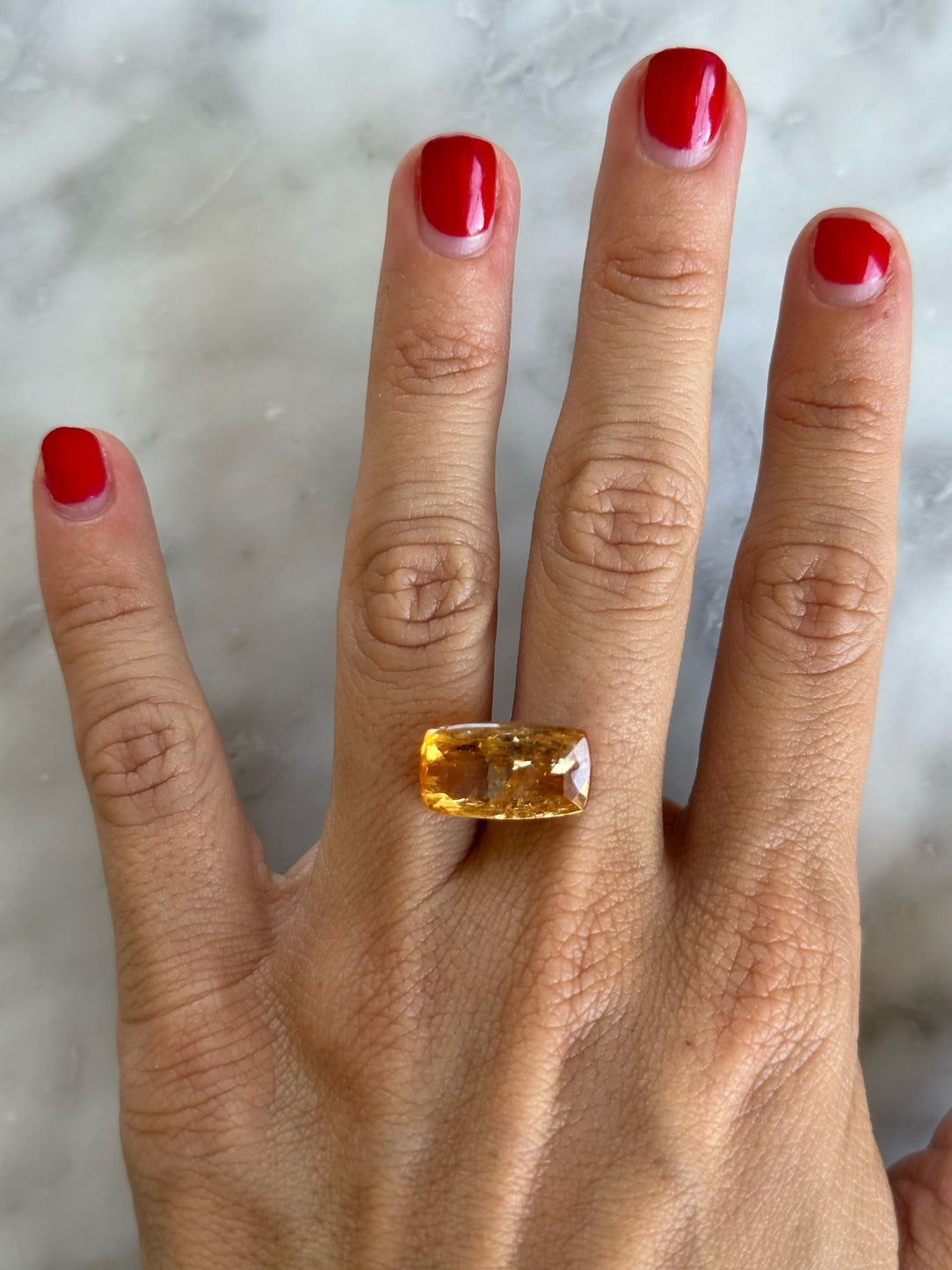 BESPOKE 9.15CT IMPERIAL TOPAZ RING