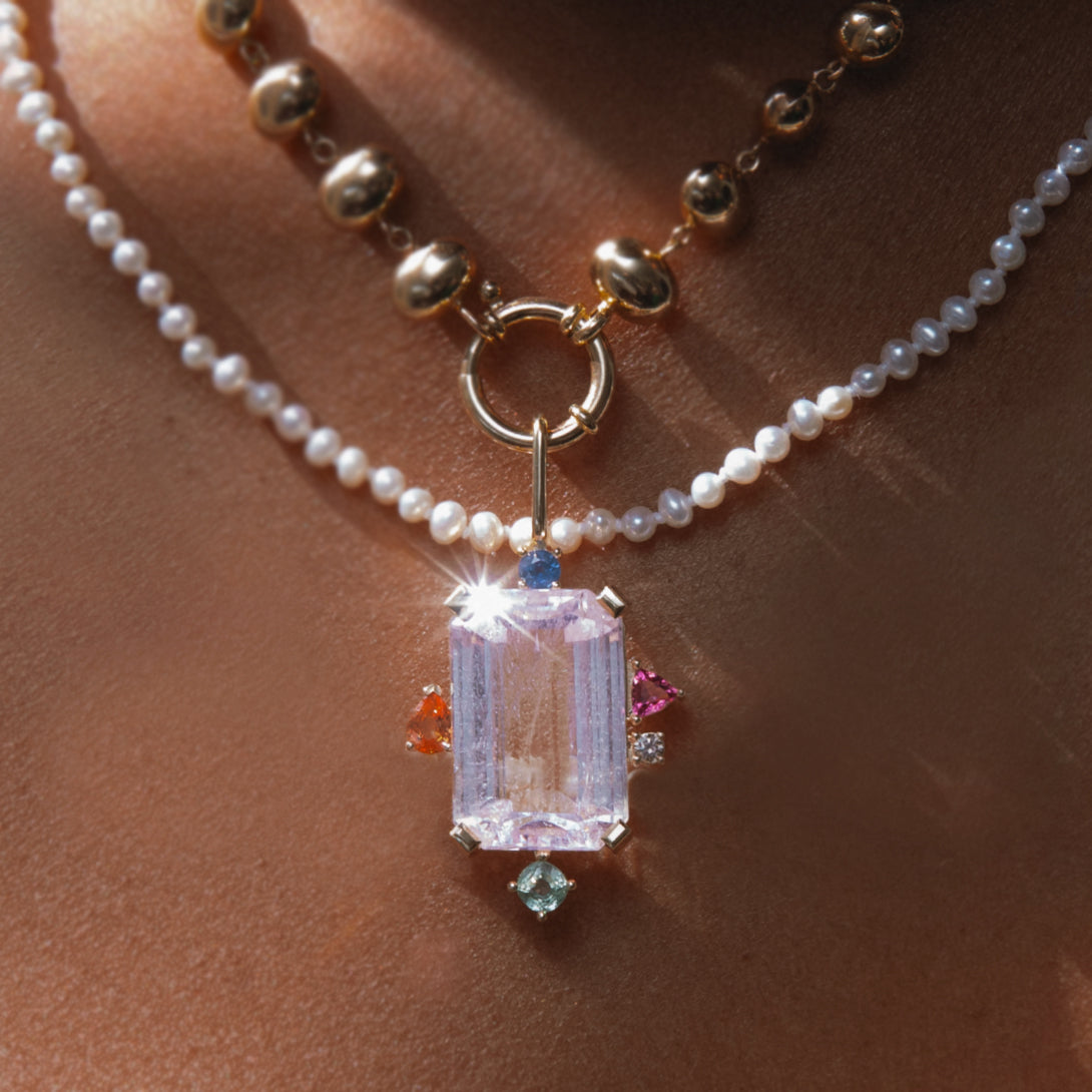 20.75CT KUNZITE MONTAGE CHARM