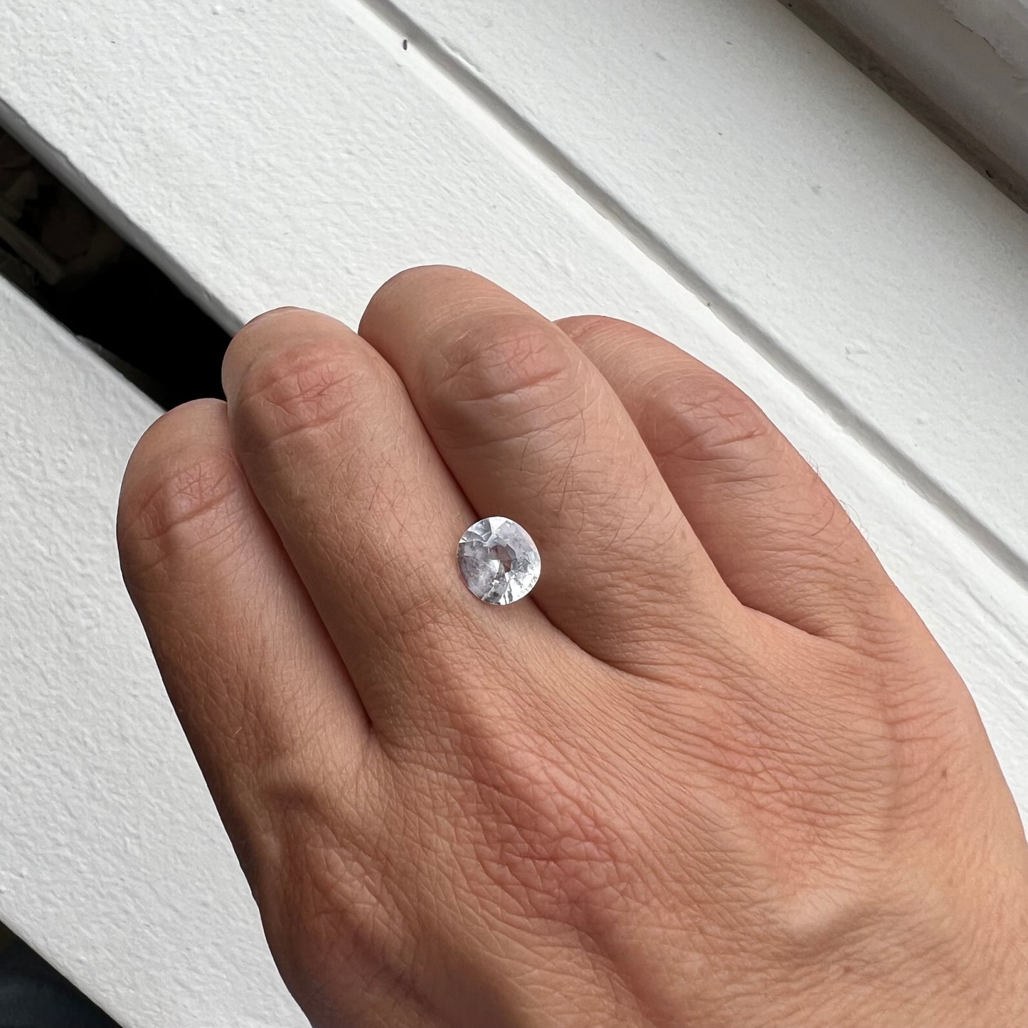 BESPOKE 2.11CT PALE BLUE SAPPHIRE RING