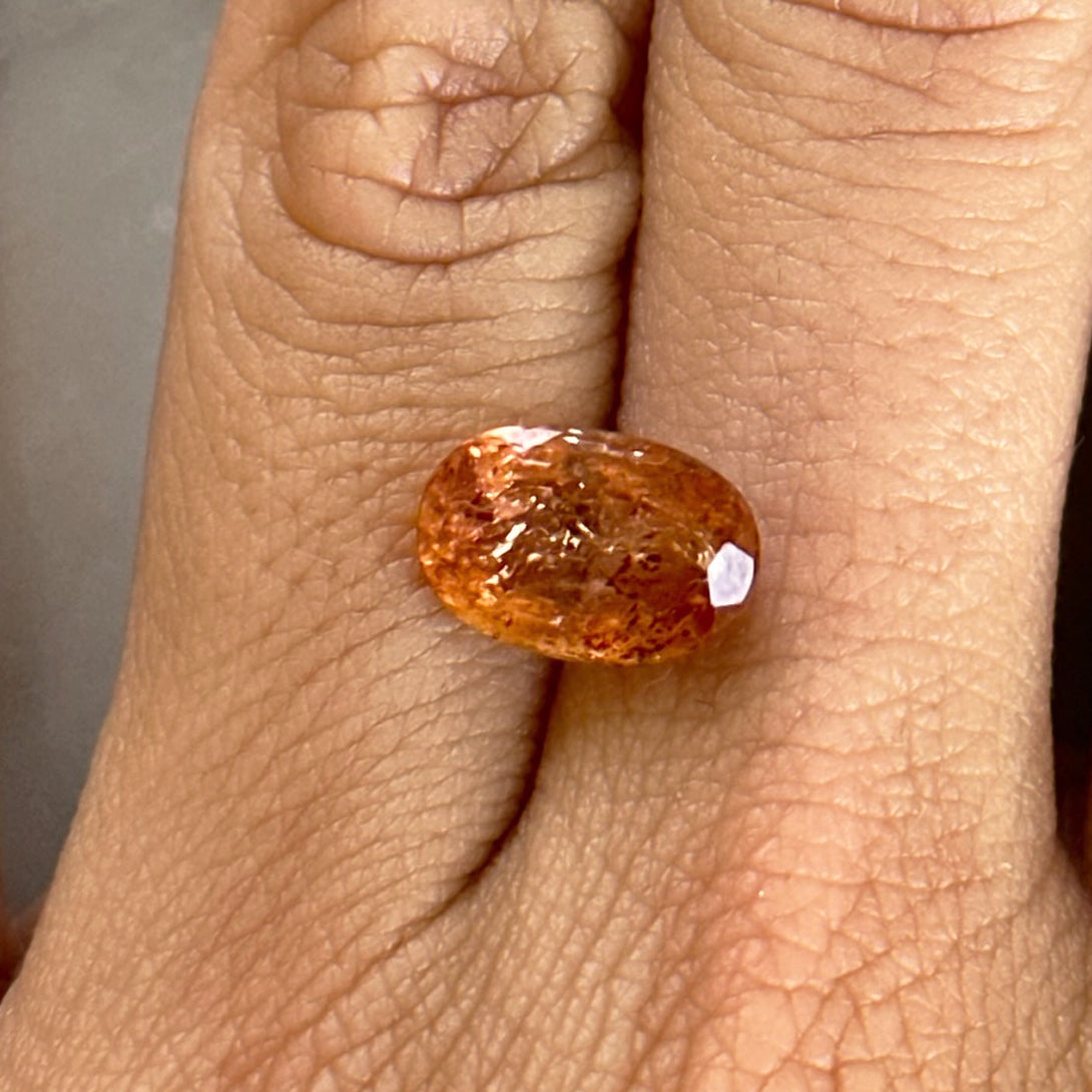 BESPOKE 3.65CT OVAL IMPERIAL TOPAZ RING