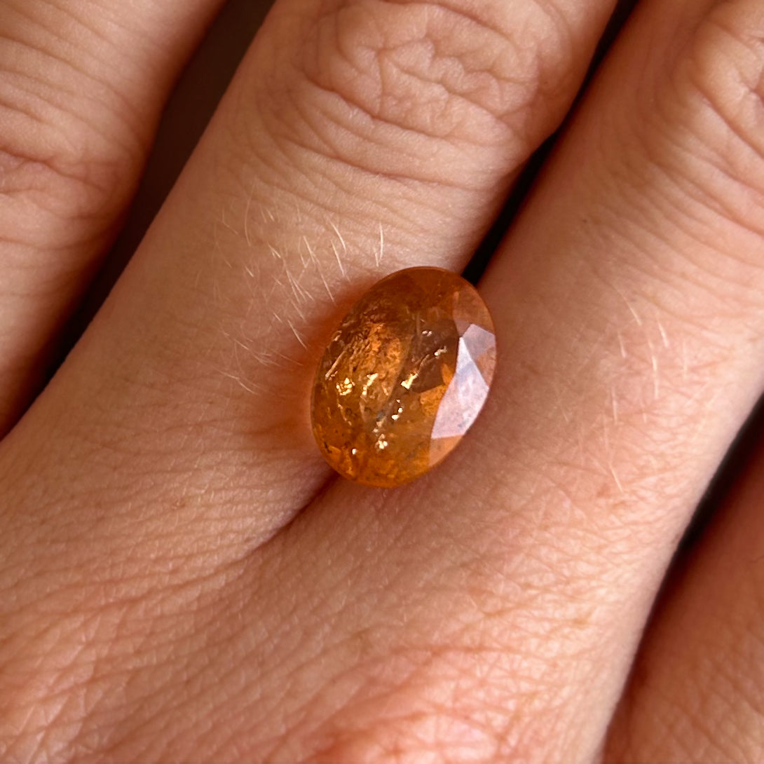 BESPOKE 4.92CT IMPERIAL TOPAZ RING