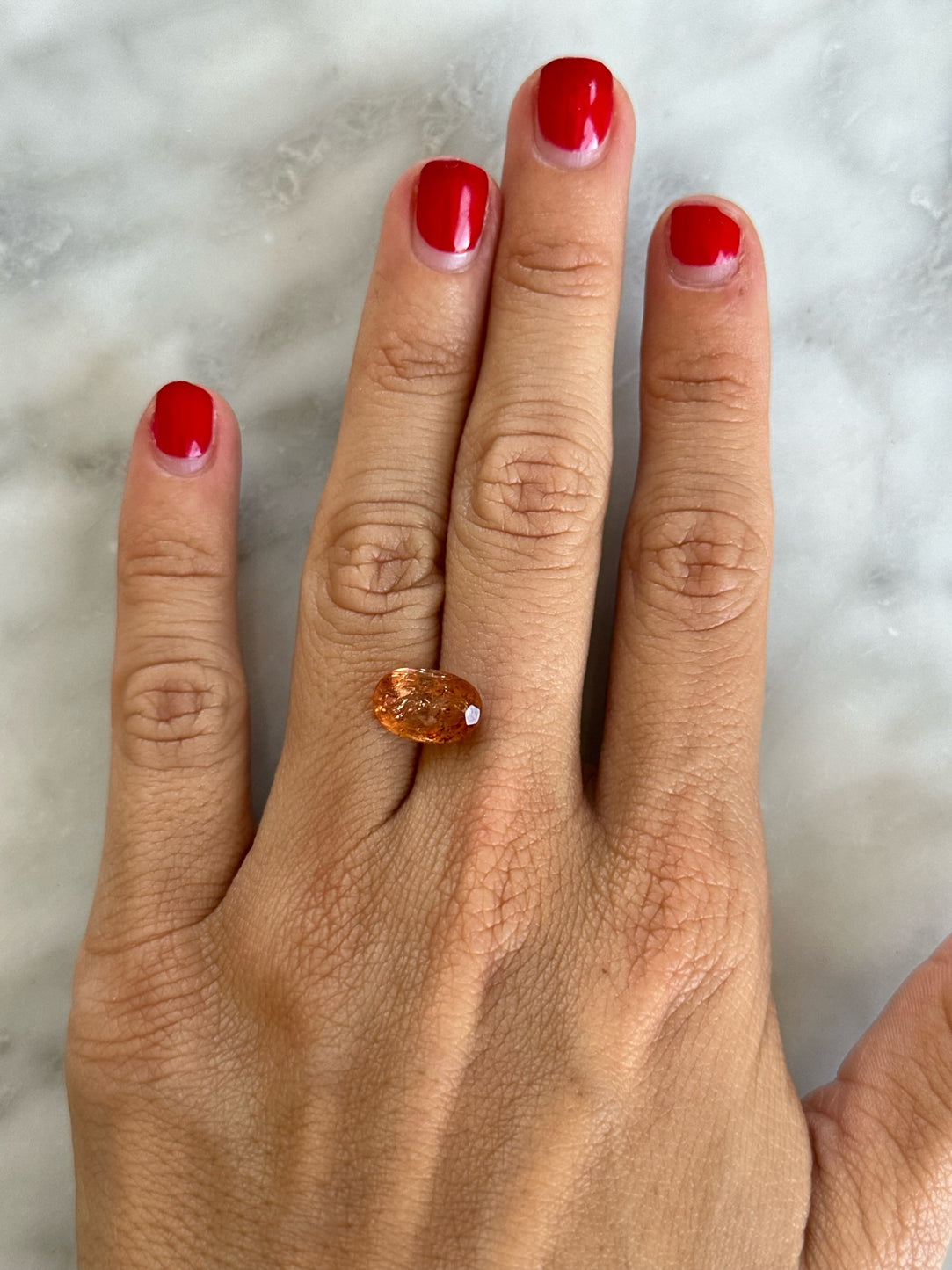 BESPOKE 3.65CT OVAL IMPERIAL TOPAZ RING