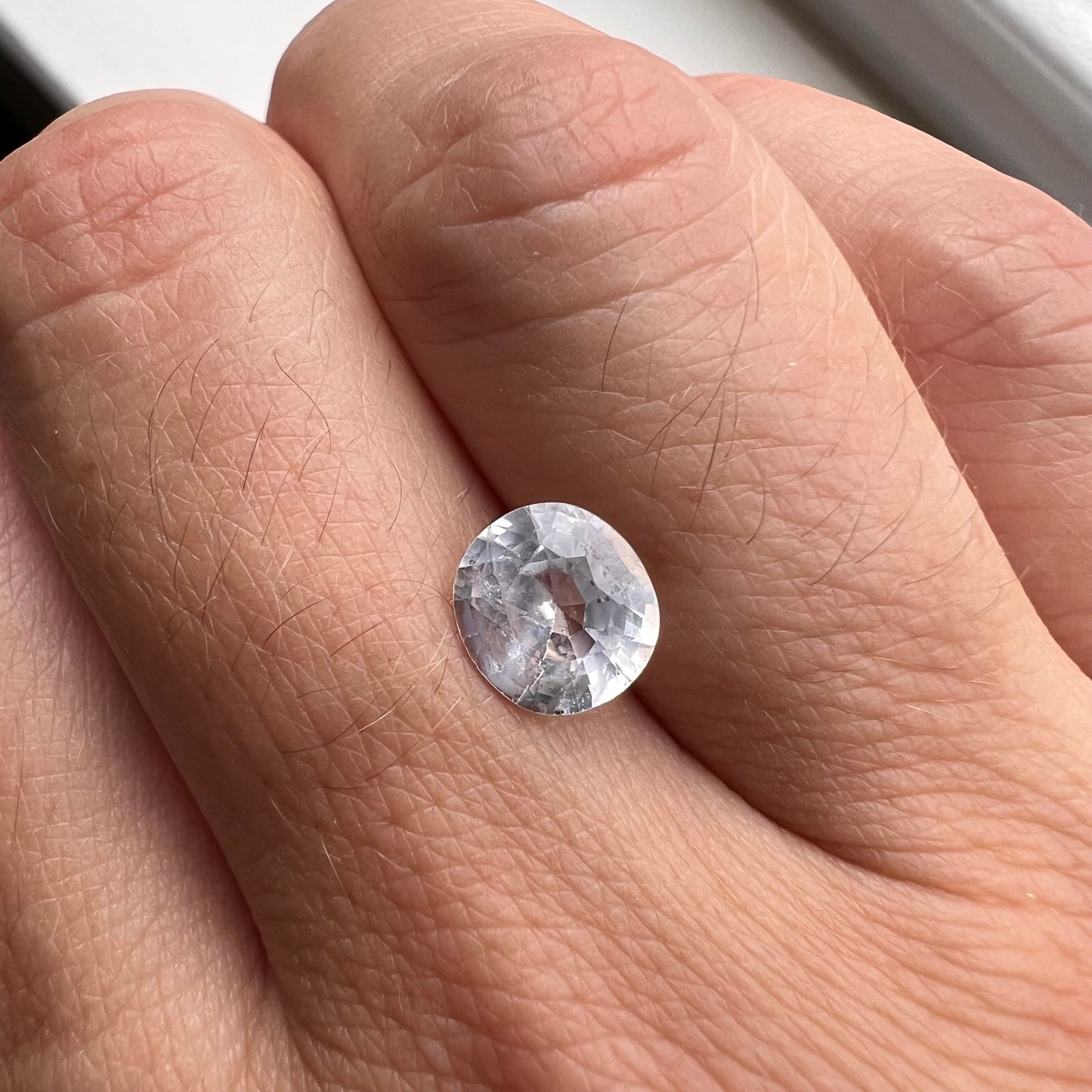 BESPOKE 2.11CT PALE BLUE SAPPHIRE RING