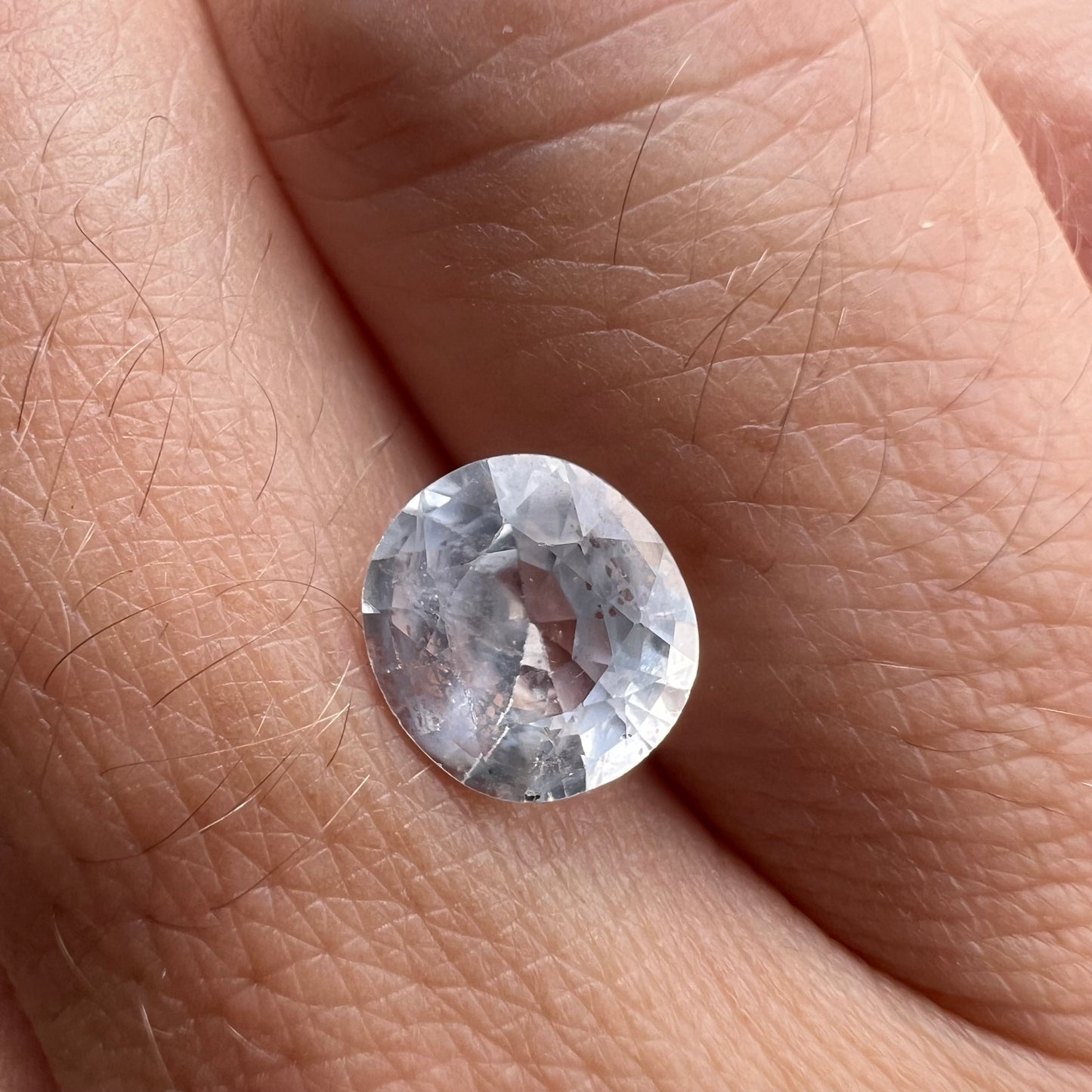 BESPOKE 2.11CT PALE BLUE SAPPHIRE RING