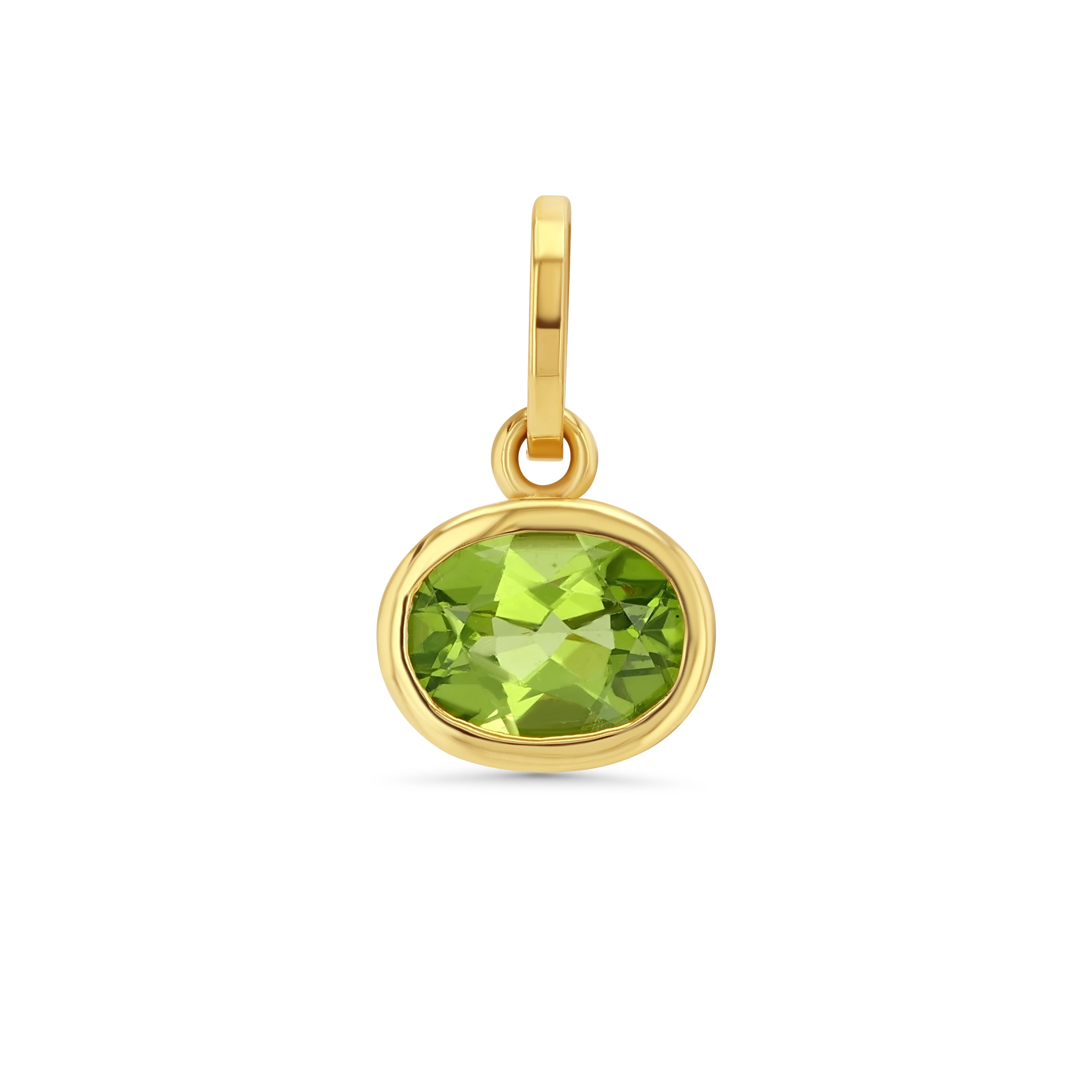 PERIDOT OVAL BIRTHSTONE CHARM