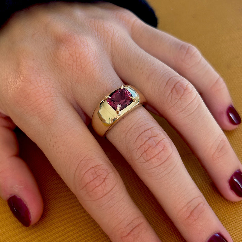 RASPBERRY PINK TOURMALINE CLOUD RING