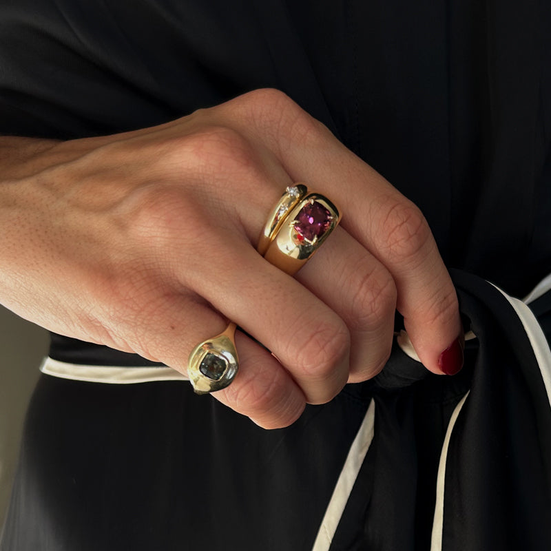 RASPBERRY PINK TOURMALINE CLOUD RING