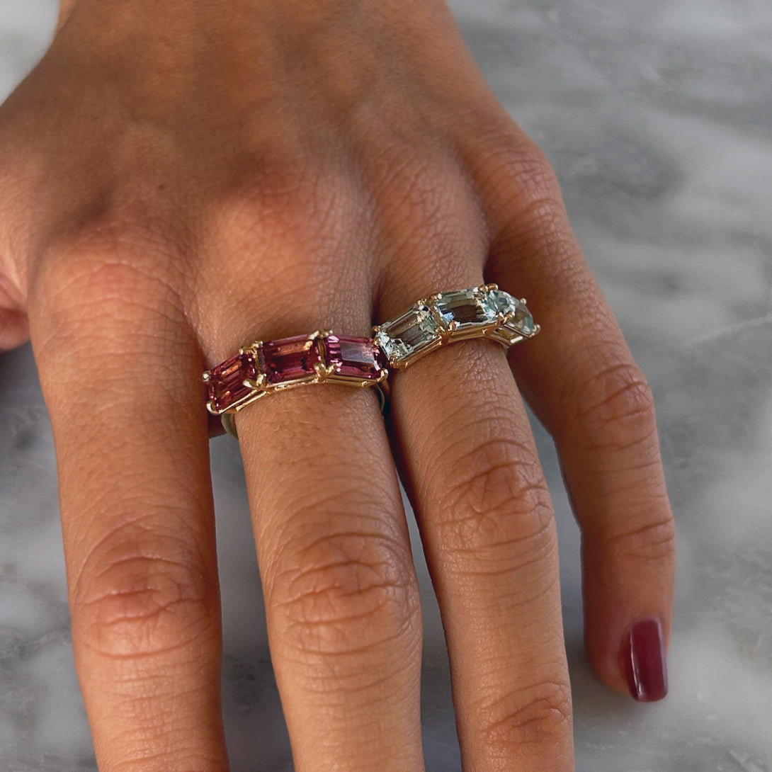 PINK TOURMALINE ROSA BIRTHSTONE RING