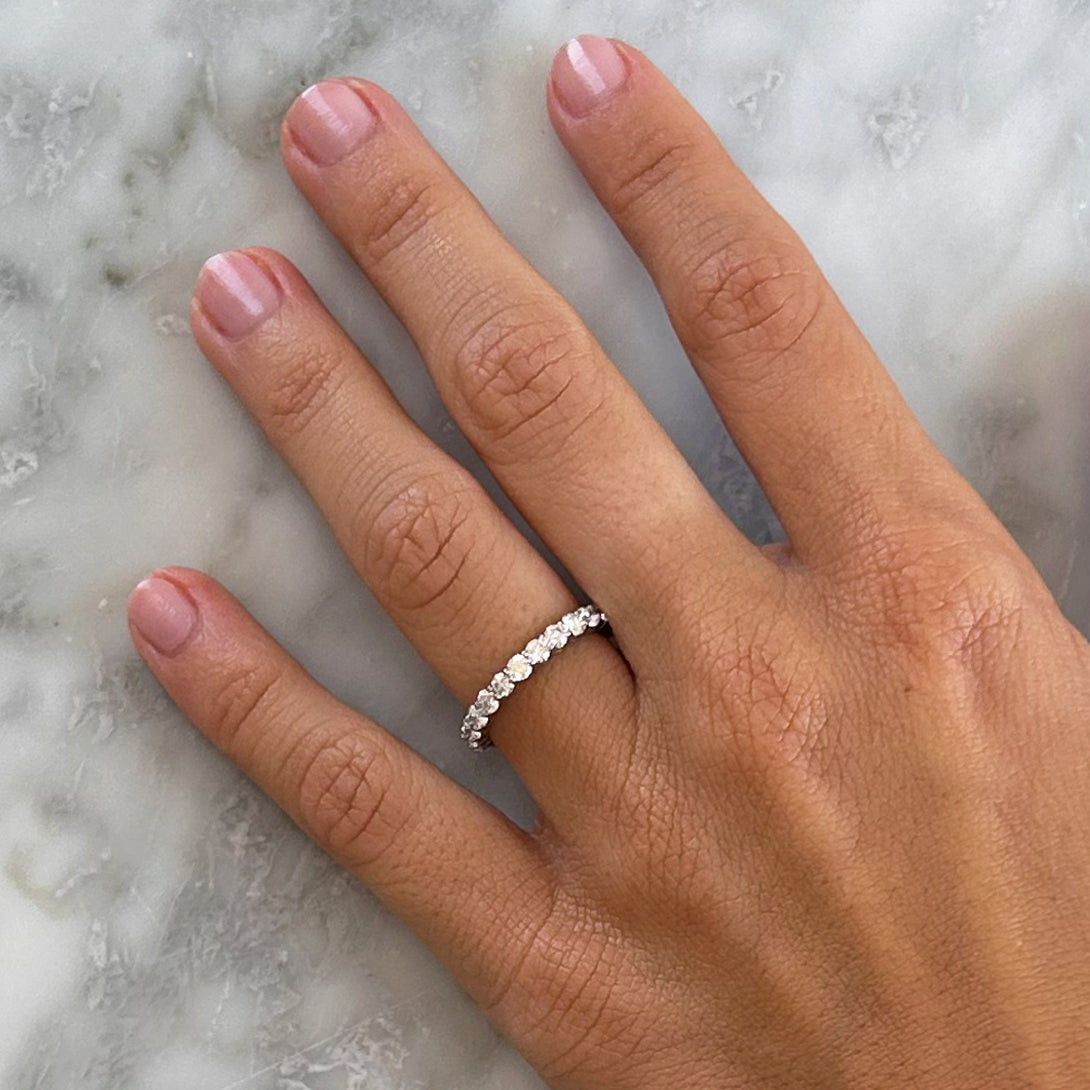 Diamond Shared Prong Eternity Band