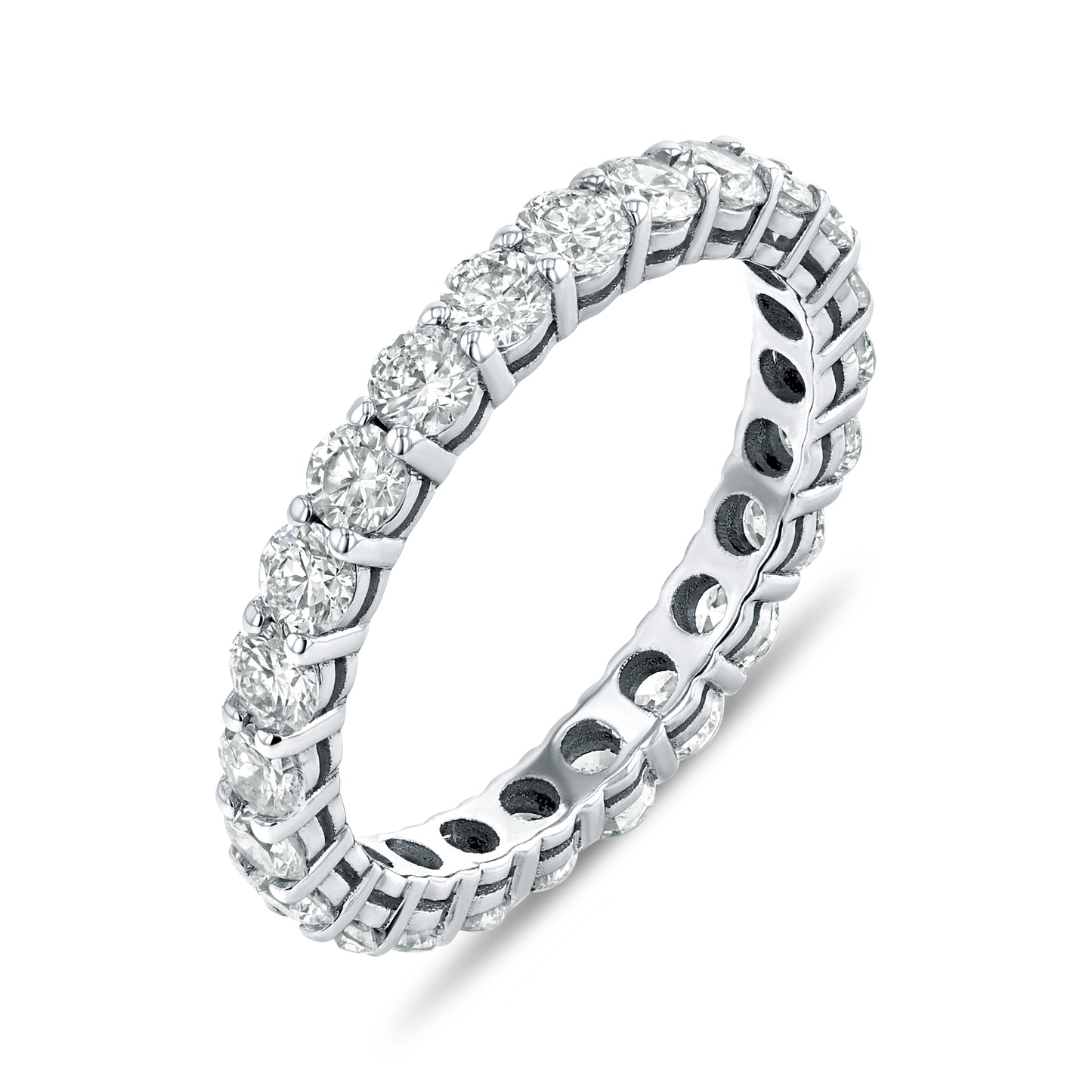 Diamond Shared Prong Eternity Band