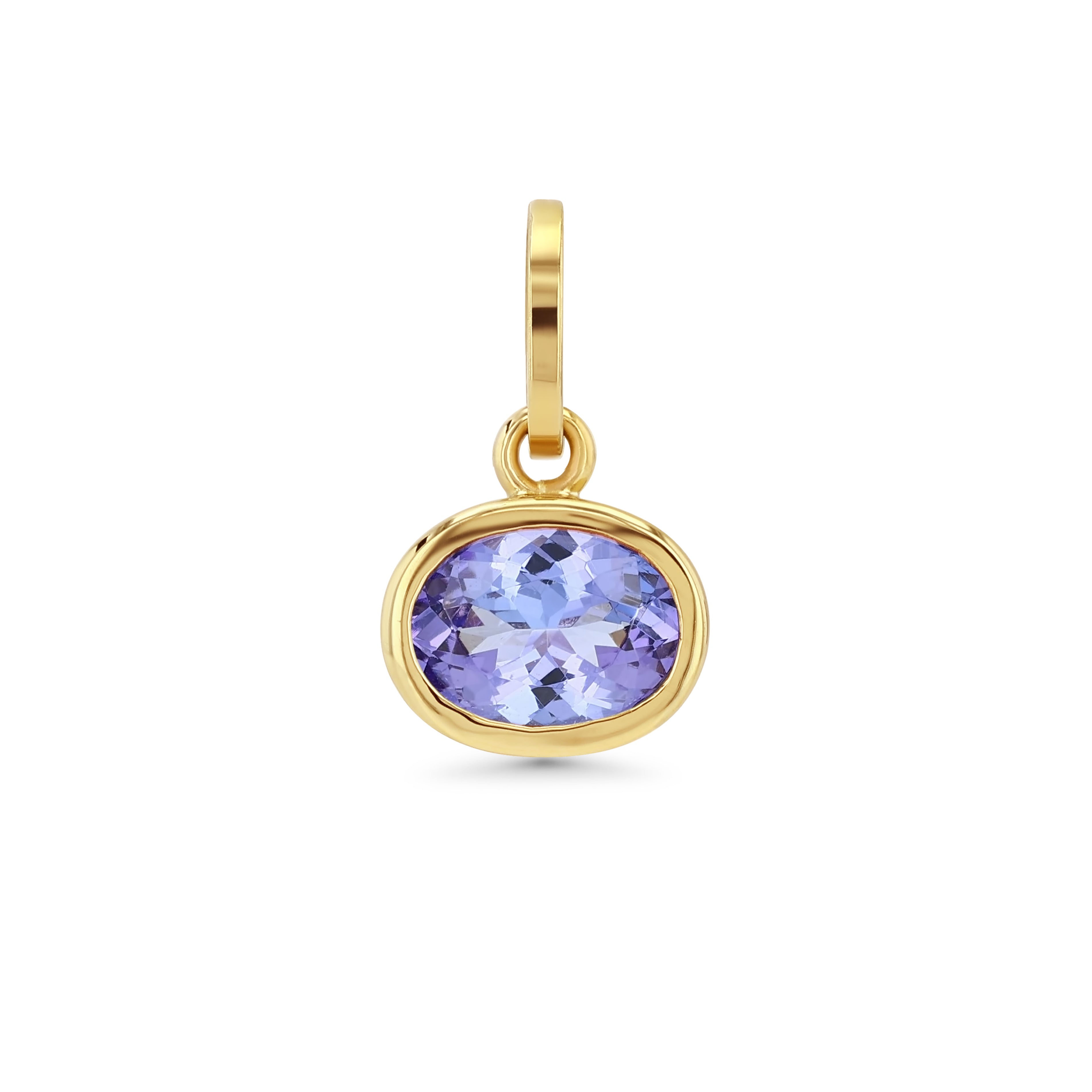 TANZANITE OVAL BIRTHSTONE CHARM