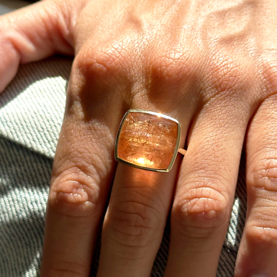 IMPERIAL TOPAZ BEZEL RING