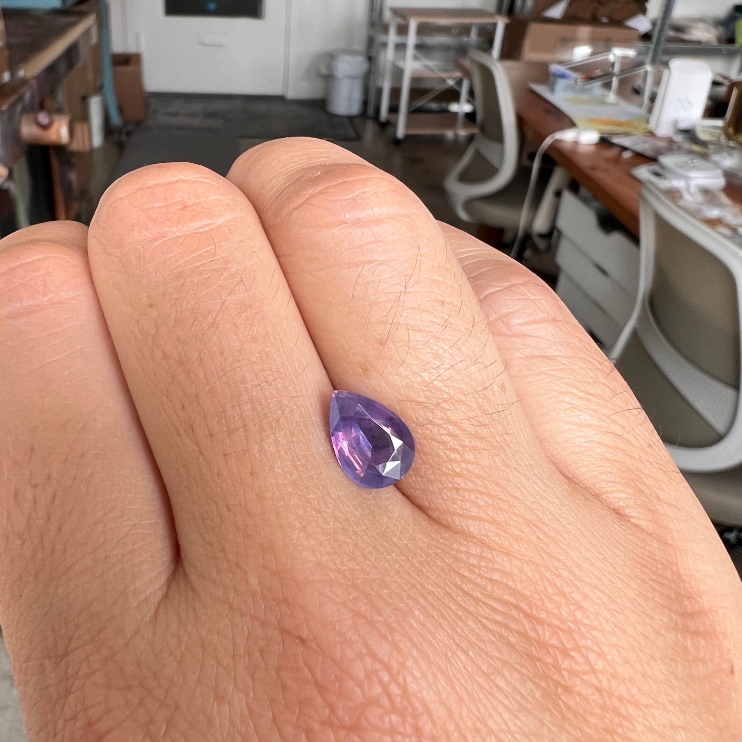 BESPOKE 2.06CT VIOLET SAPPHIRE RING