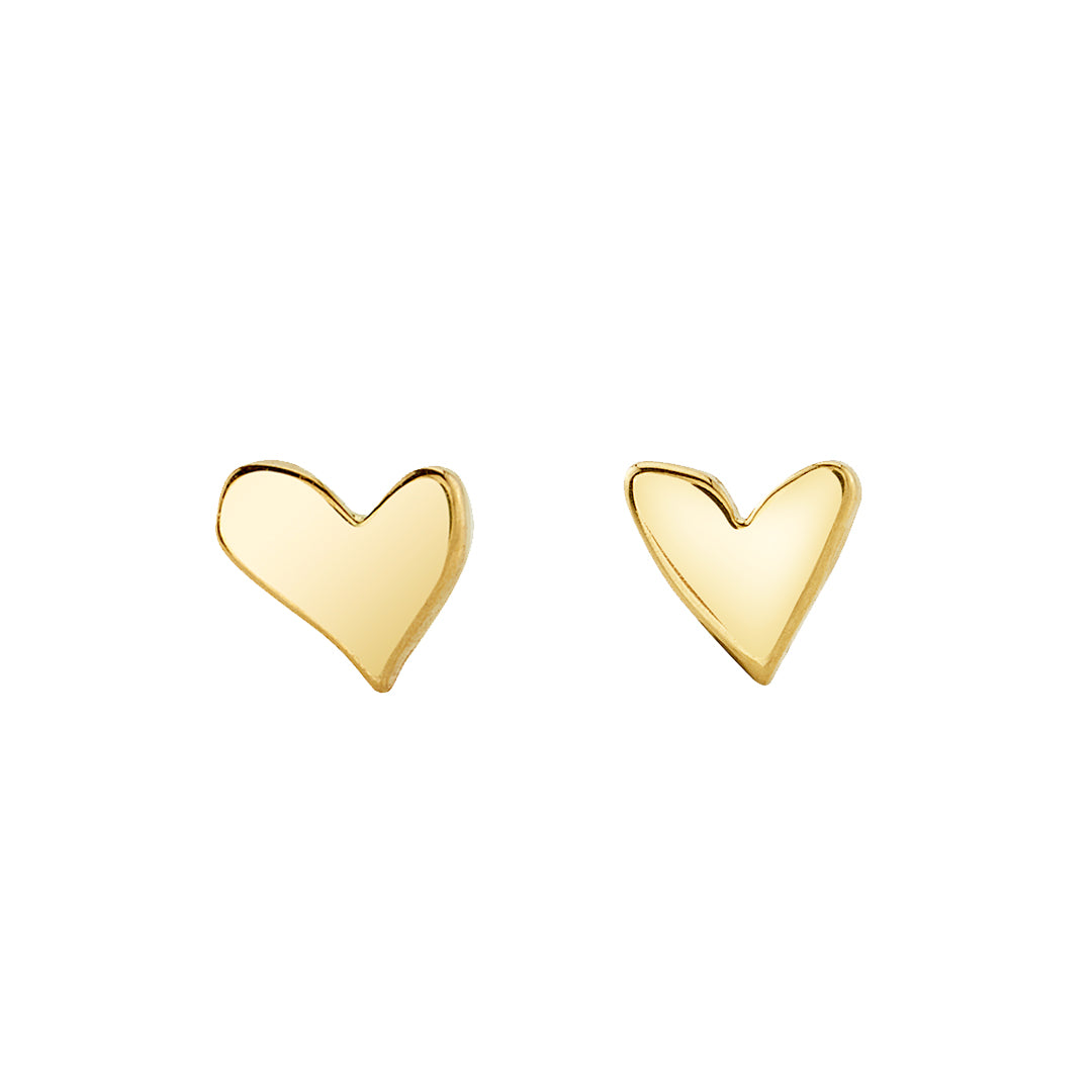MINI HAND-DRAWN HEART EARRINGS