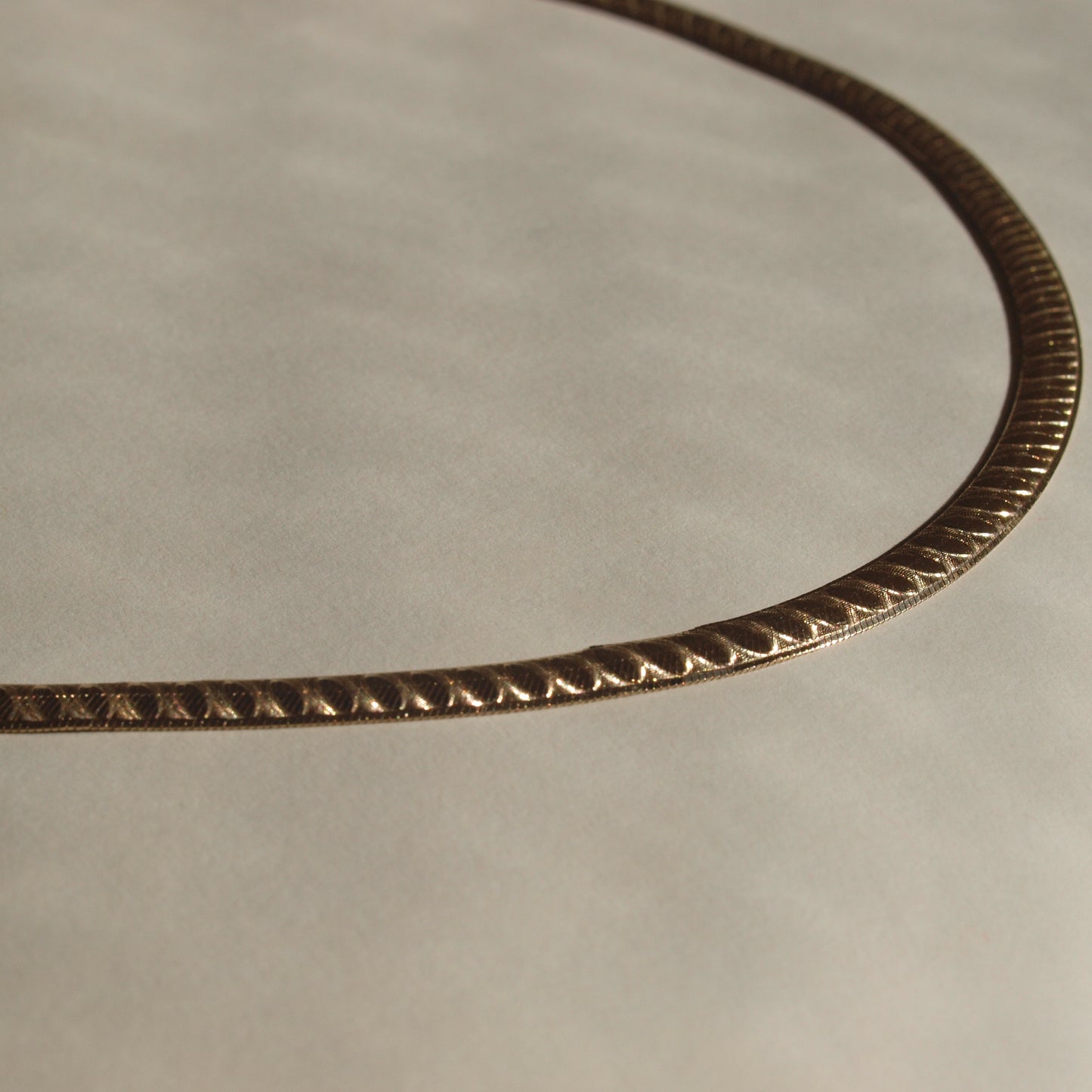 Vintage 14k Yellow Gold Herringbone Necklace