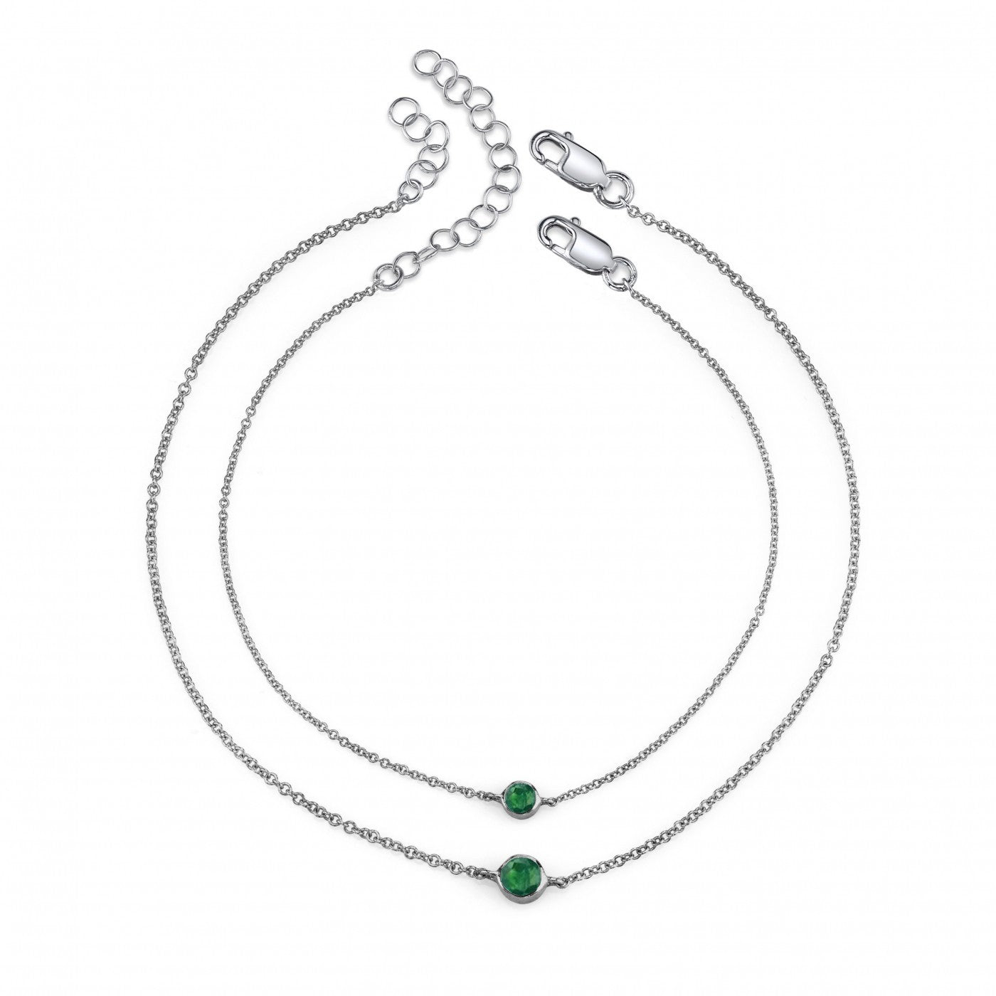 emerald, white gold