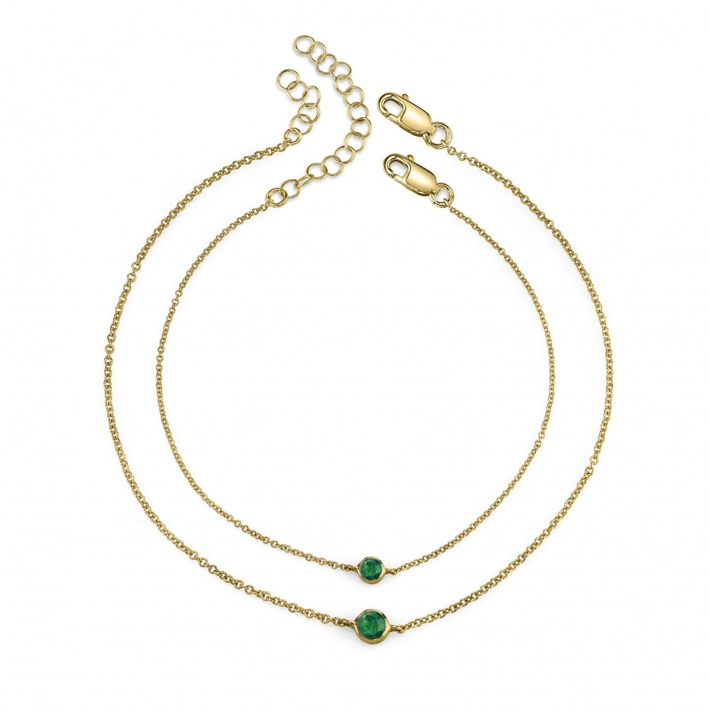 emerald, yellow gold