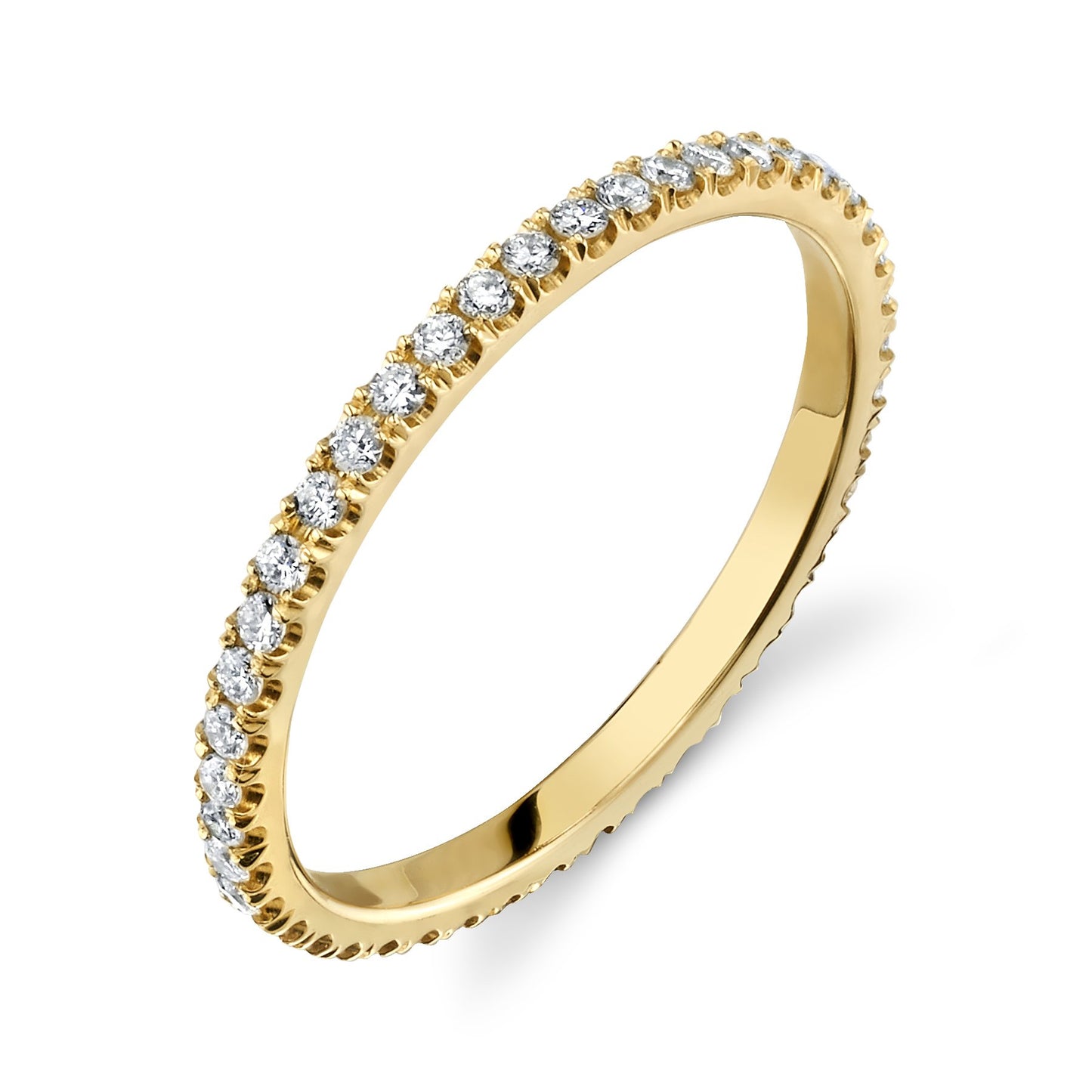 Colette Thin Full Pavé Band White Diamond / 14K Yellow Gold 6