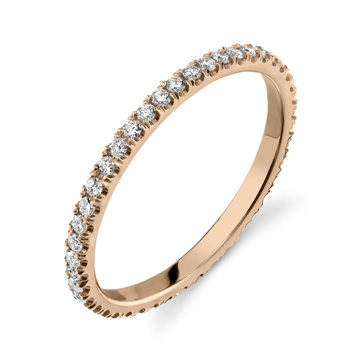 Colette Thin Full Pavé Band White Diamond / 14K Rose Gold 6