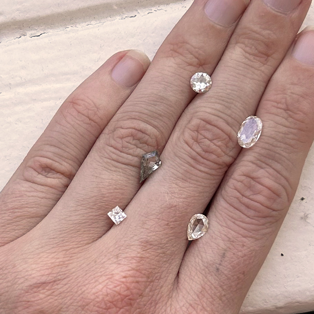MINI BESPOKE RECYCLED PRINCESS CUT DIAMOND RING