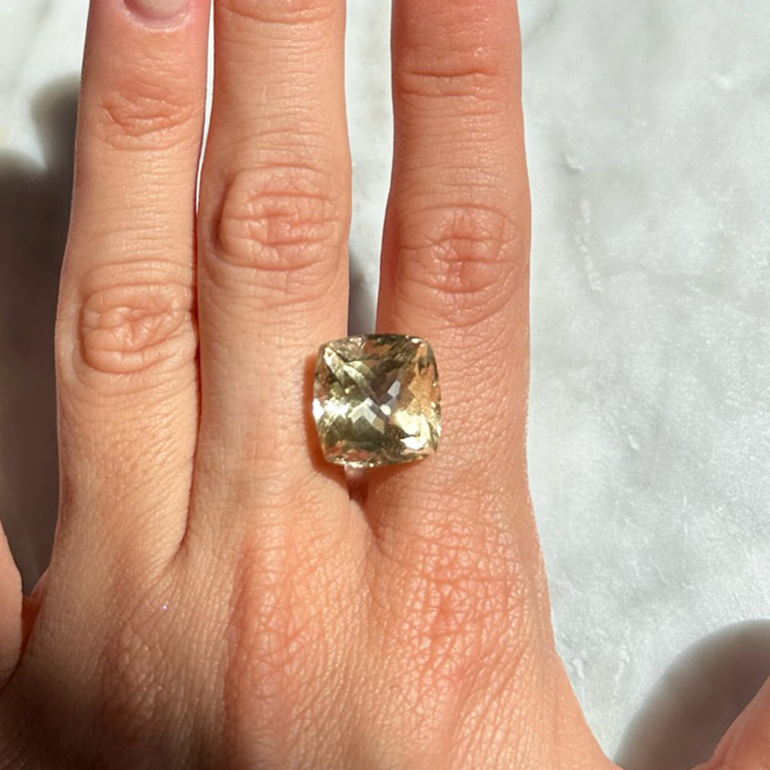BESPOKE CUSHION CUT CITRINE RING