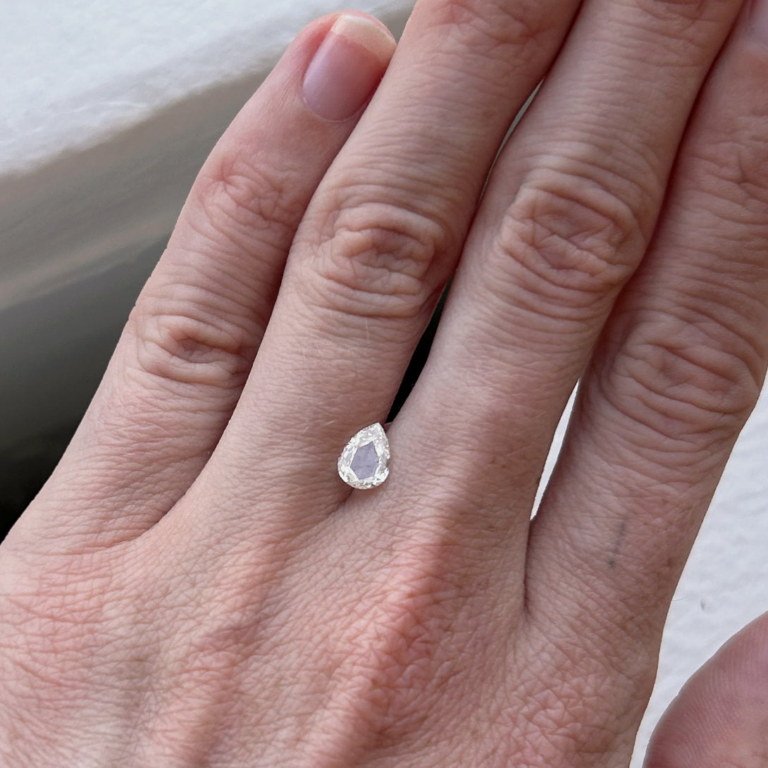 BESPOKE PEAR SHAPED ROSE CUT DIAMOND