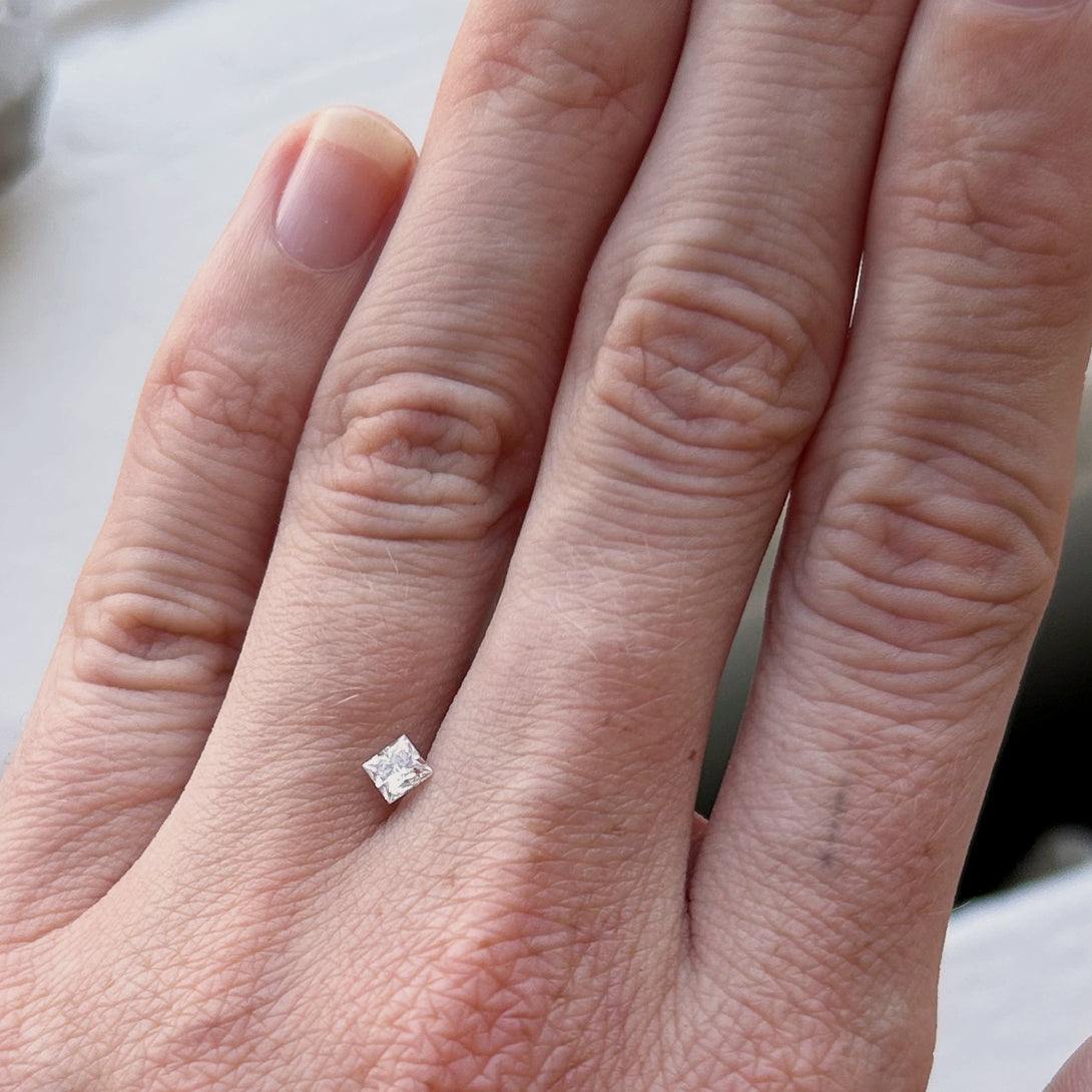 MINI BESPOKE RECYCLED PRINCESS CUT DIAMOND RING