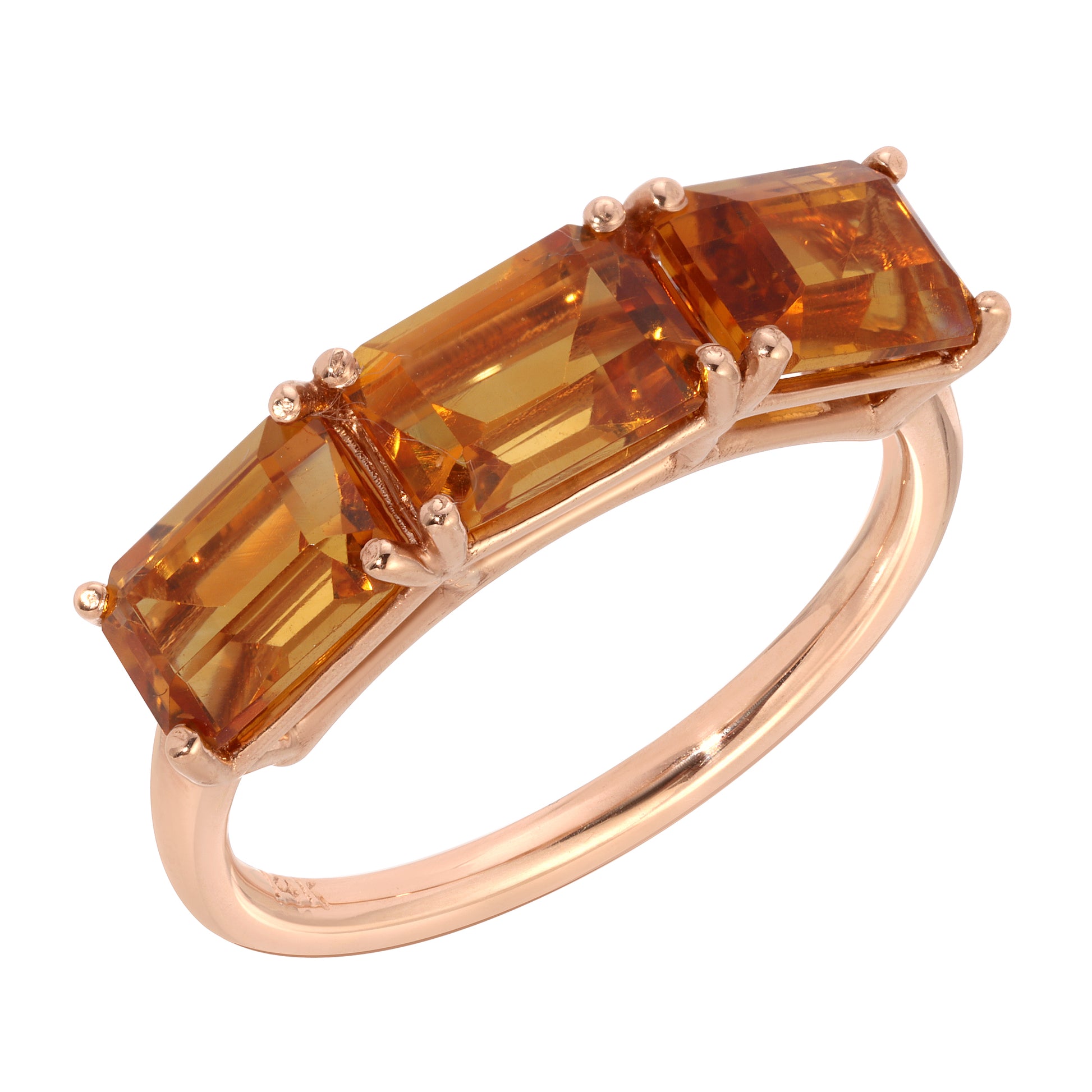 CITRINE ROSA BIRTHSTONE RING