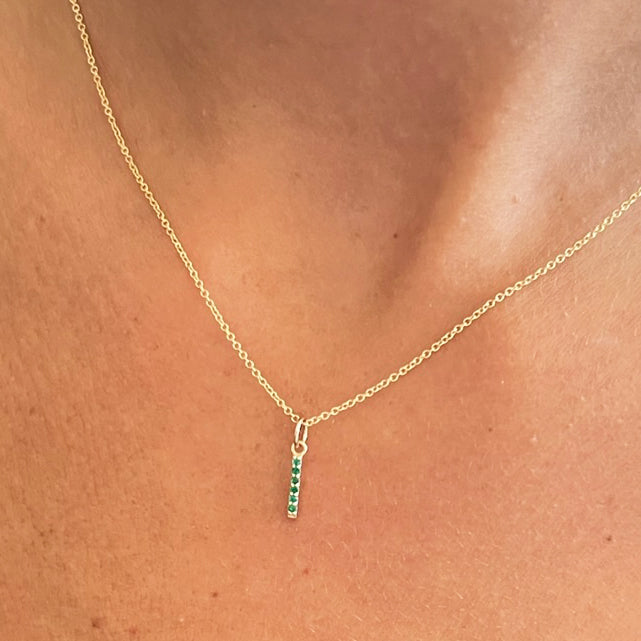 Mini Emerald Line Charm Sample