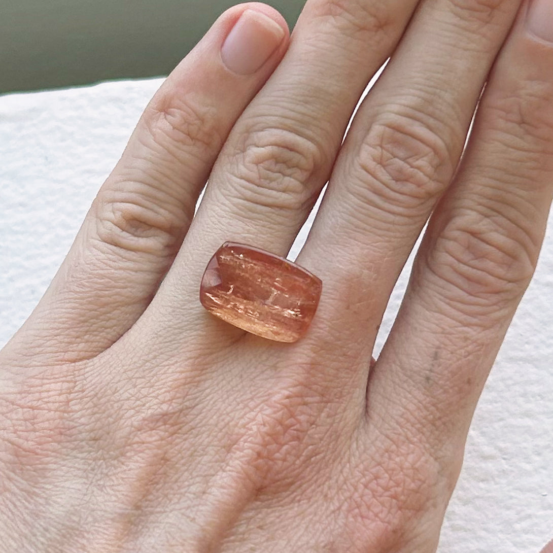 BESPOKE IMPERIAL TOPAZ CUSHION CUT RING