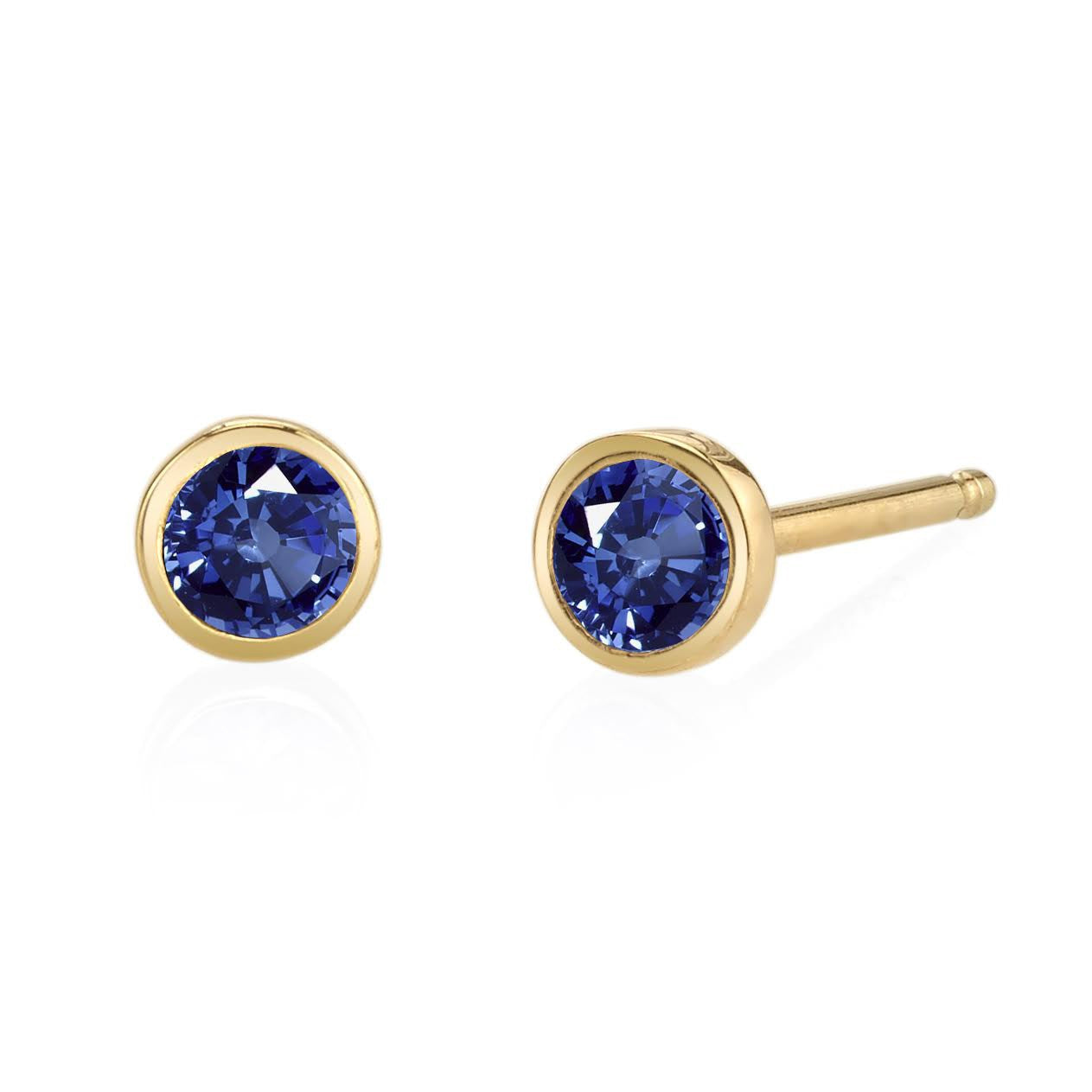 blue sapphire, yellow gold