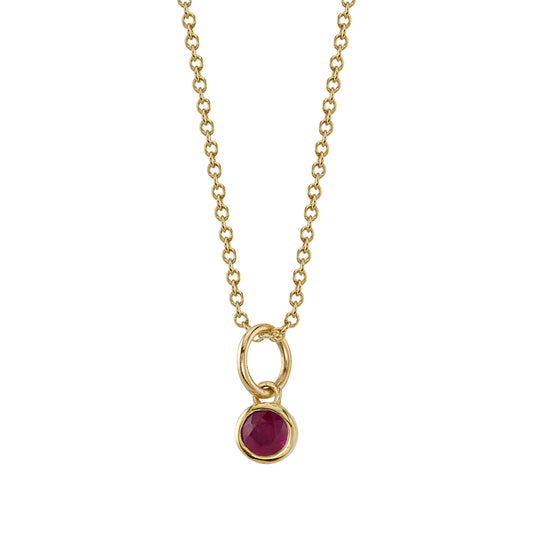 RUBY BIRTHSTONE CHARM